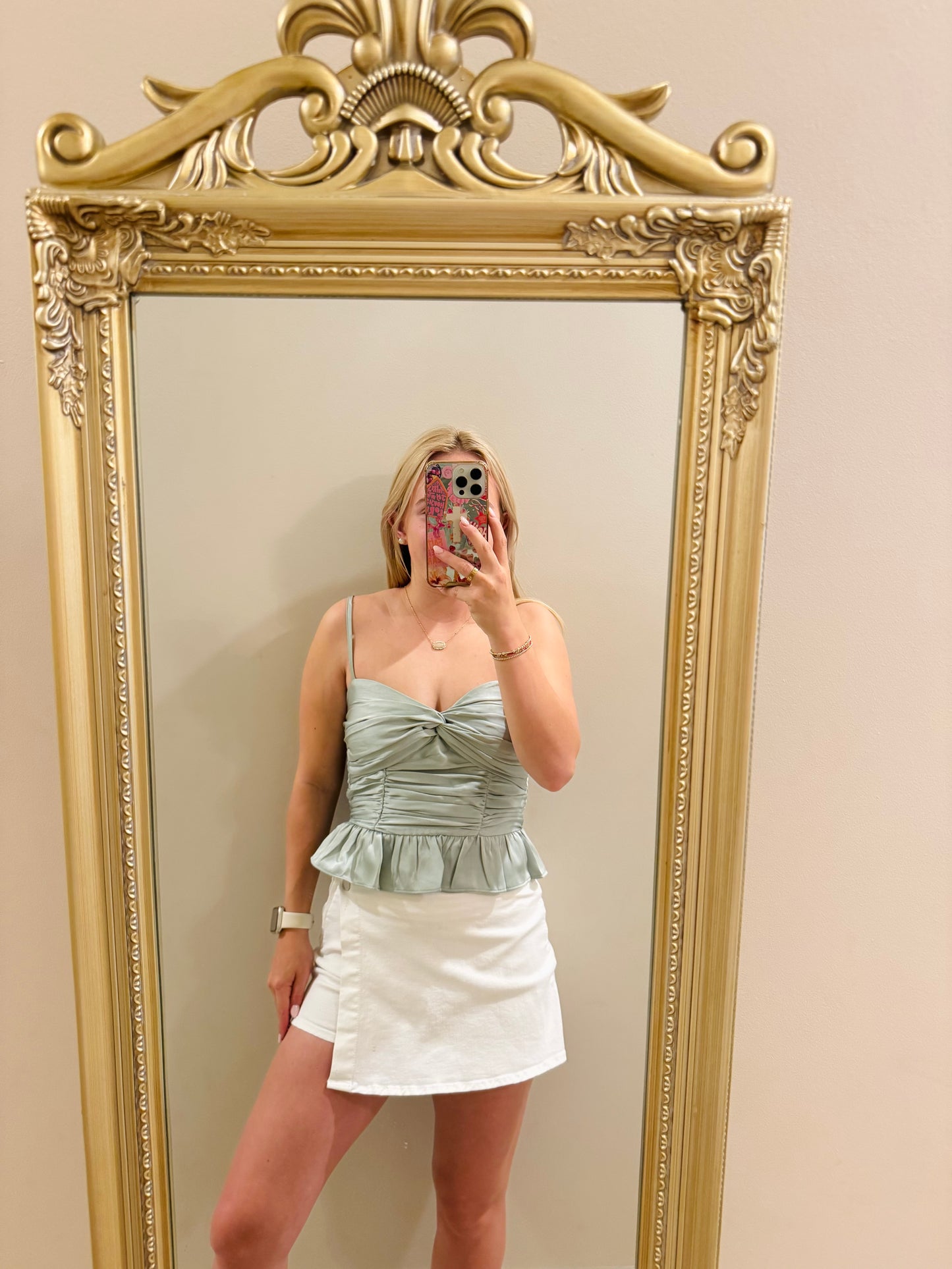 White Wrap Skort