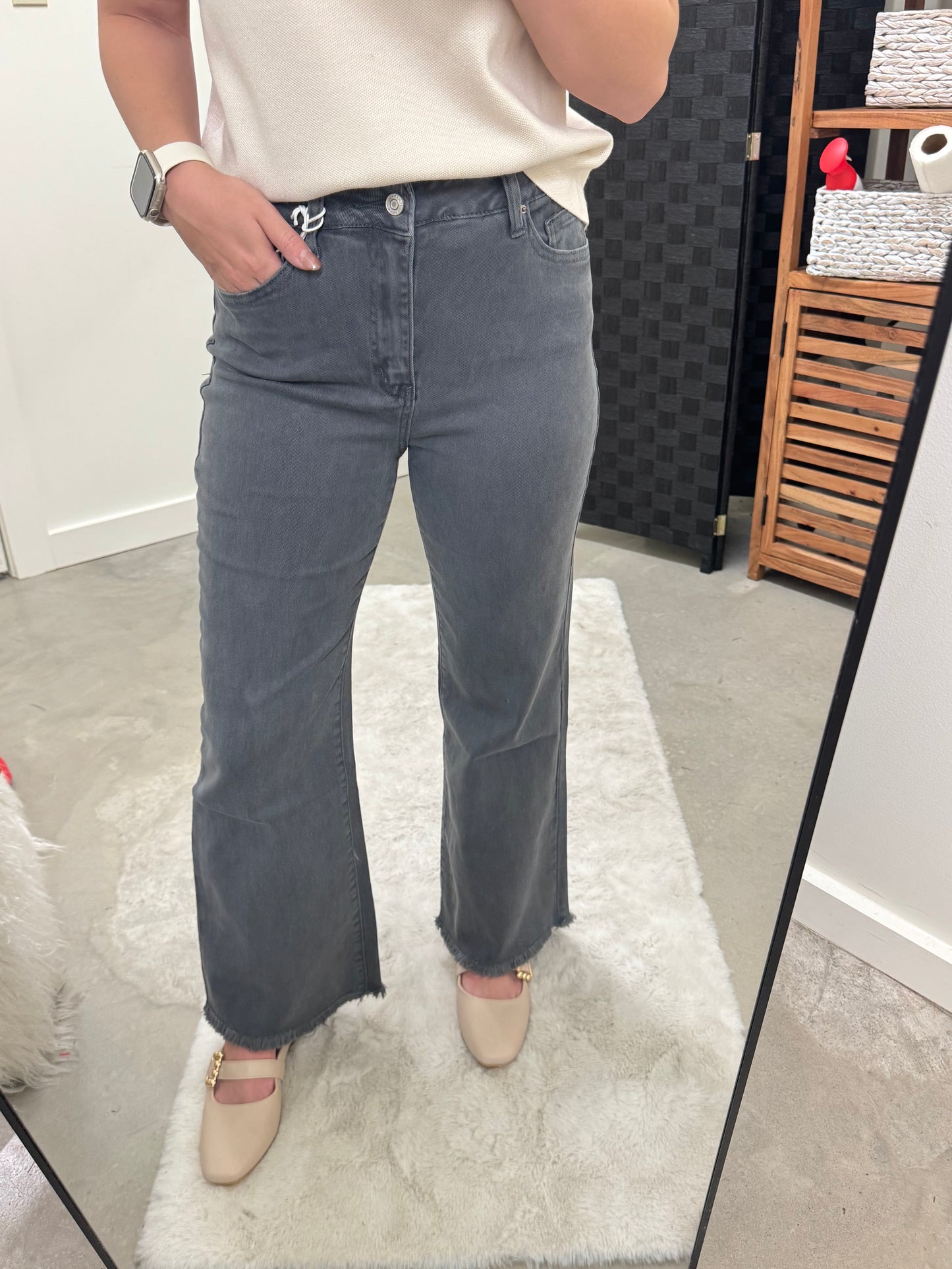 Ash Black Cropped Jean