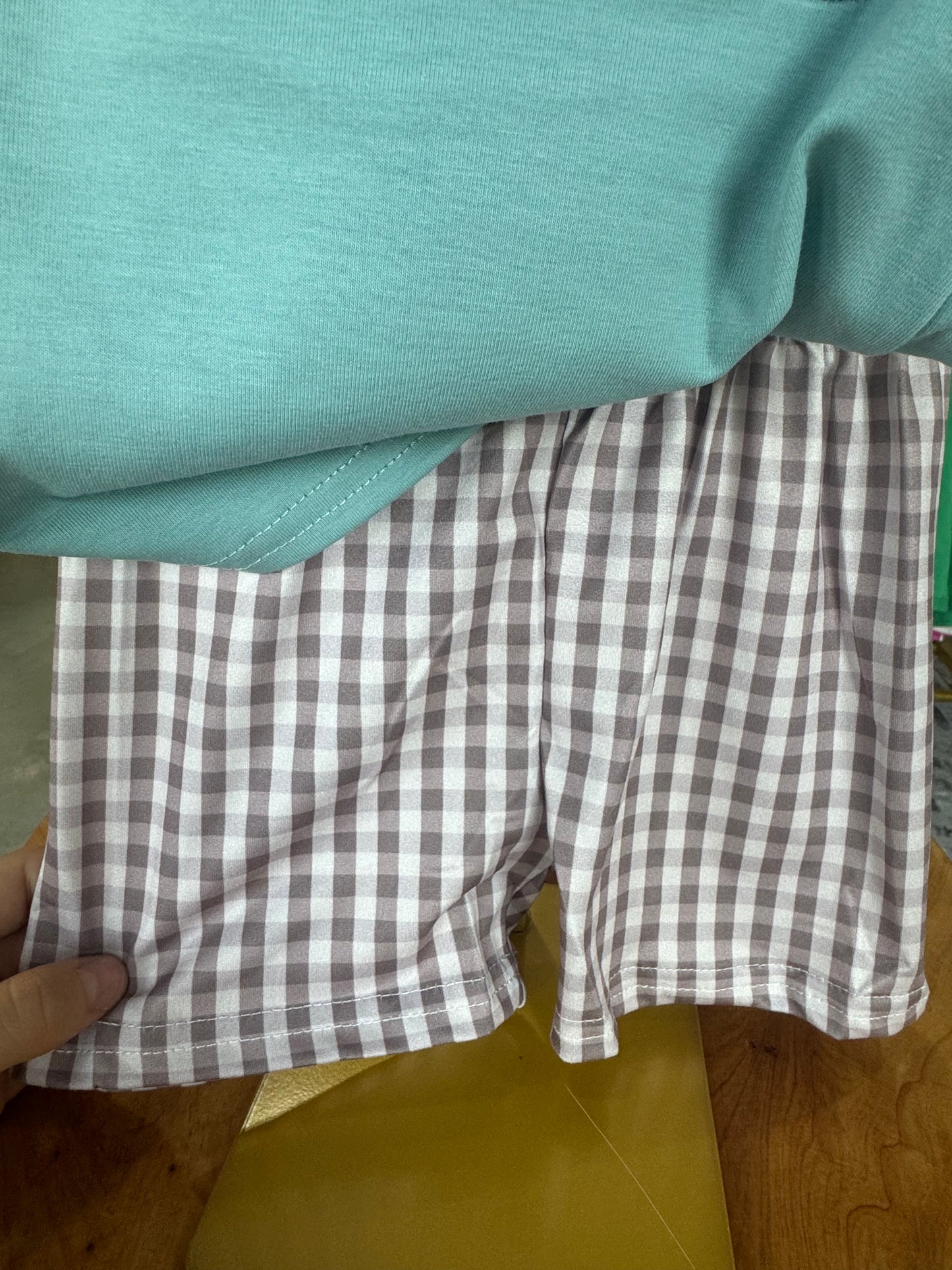 Gingham Duck Set