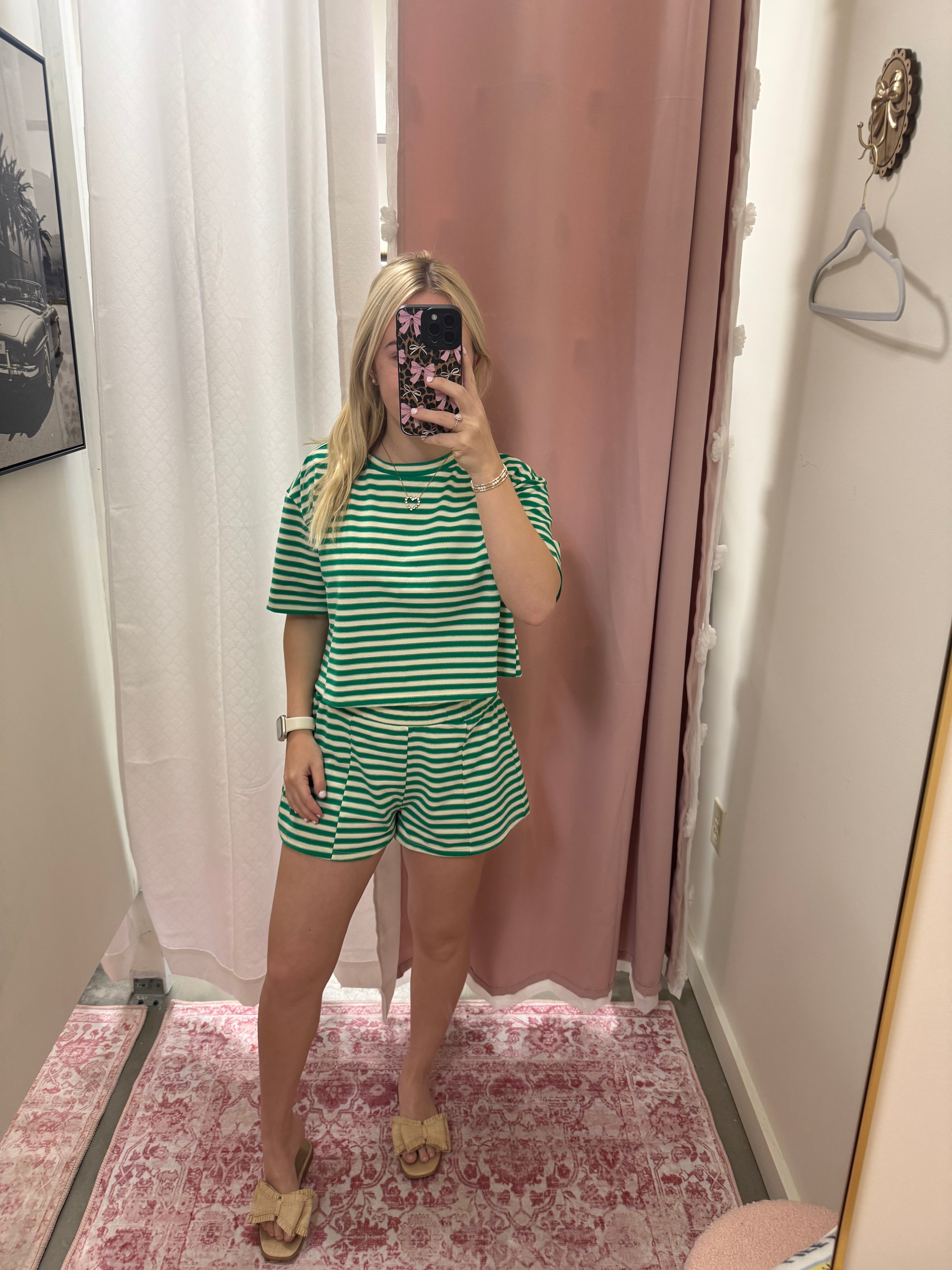 Green Classic Striped Set