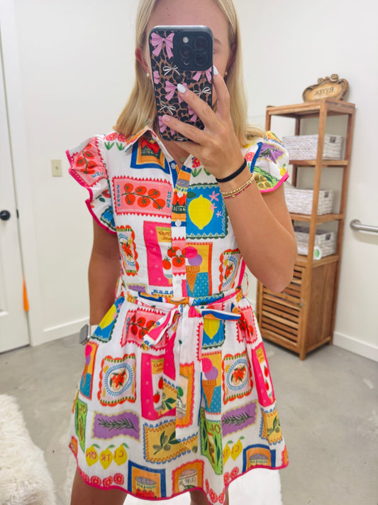 Multi Print Dress