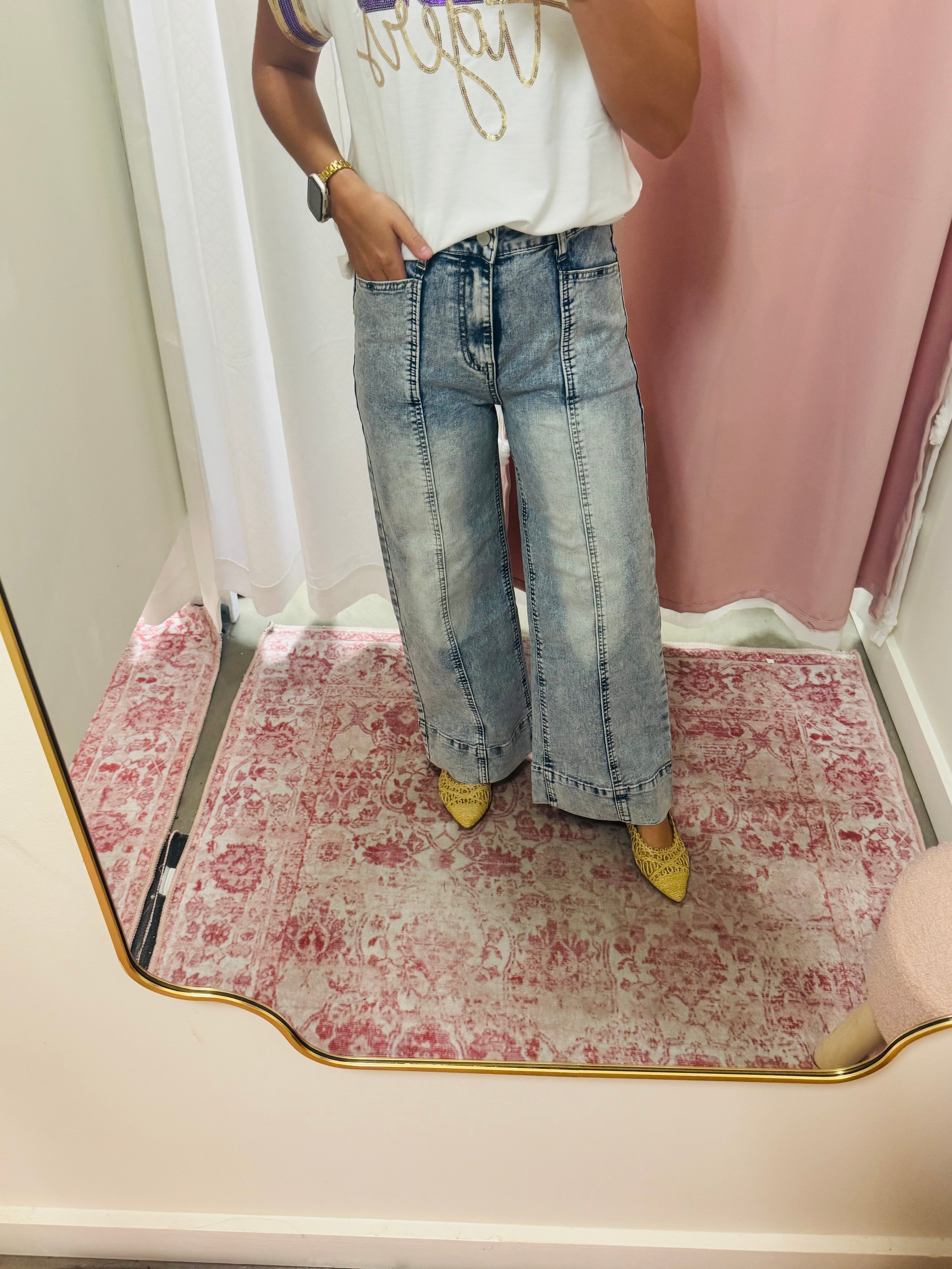Wide Leg Medium Wash jeans