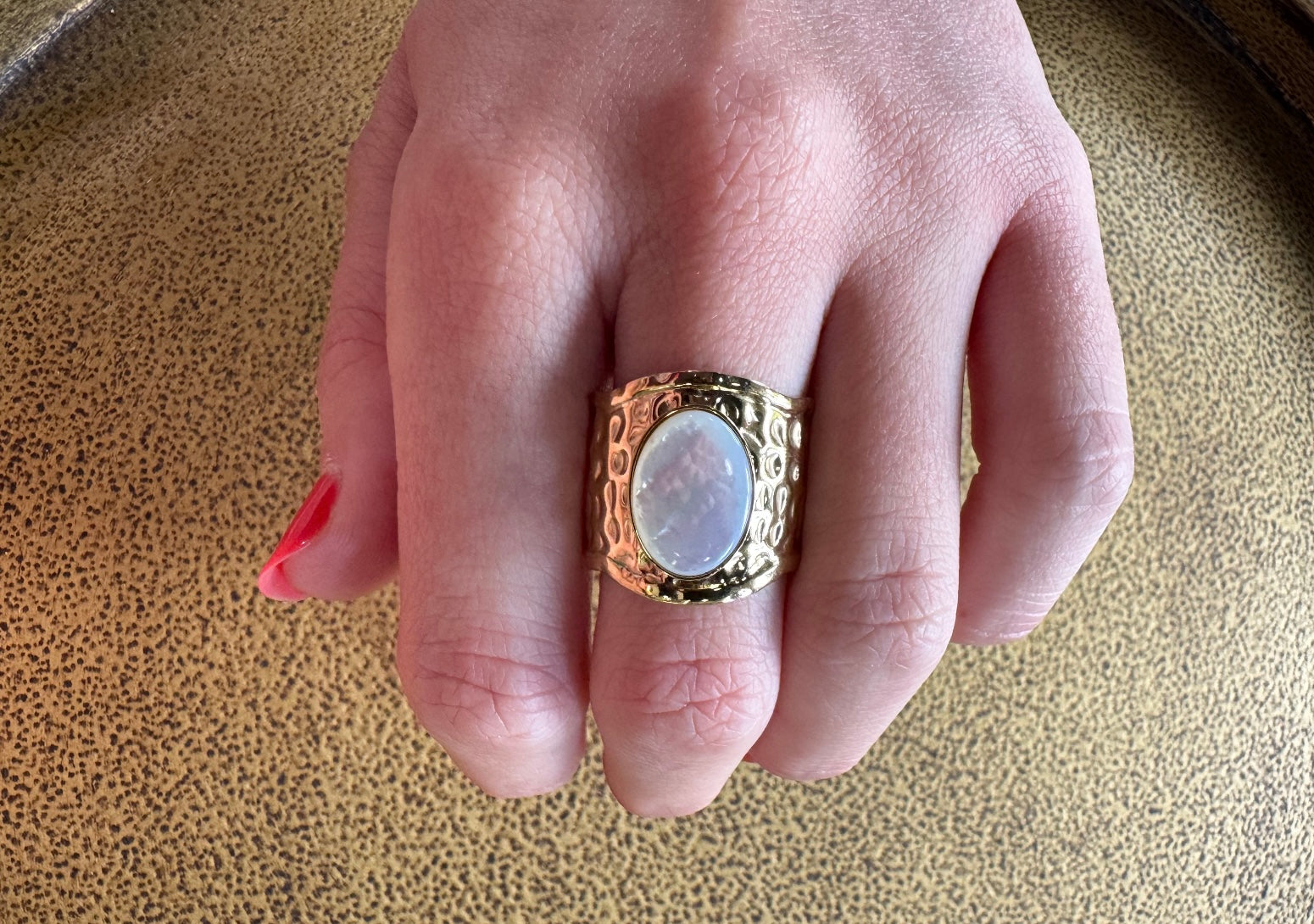 Opal Band Ring( water resistant)