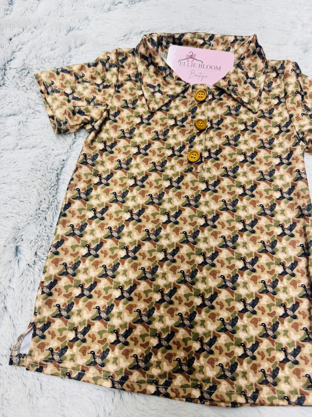 Boys Camo Duck Polo