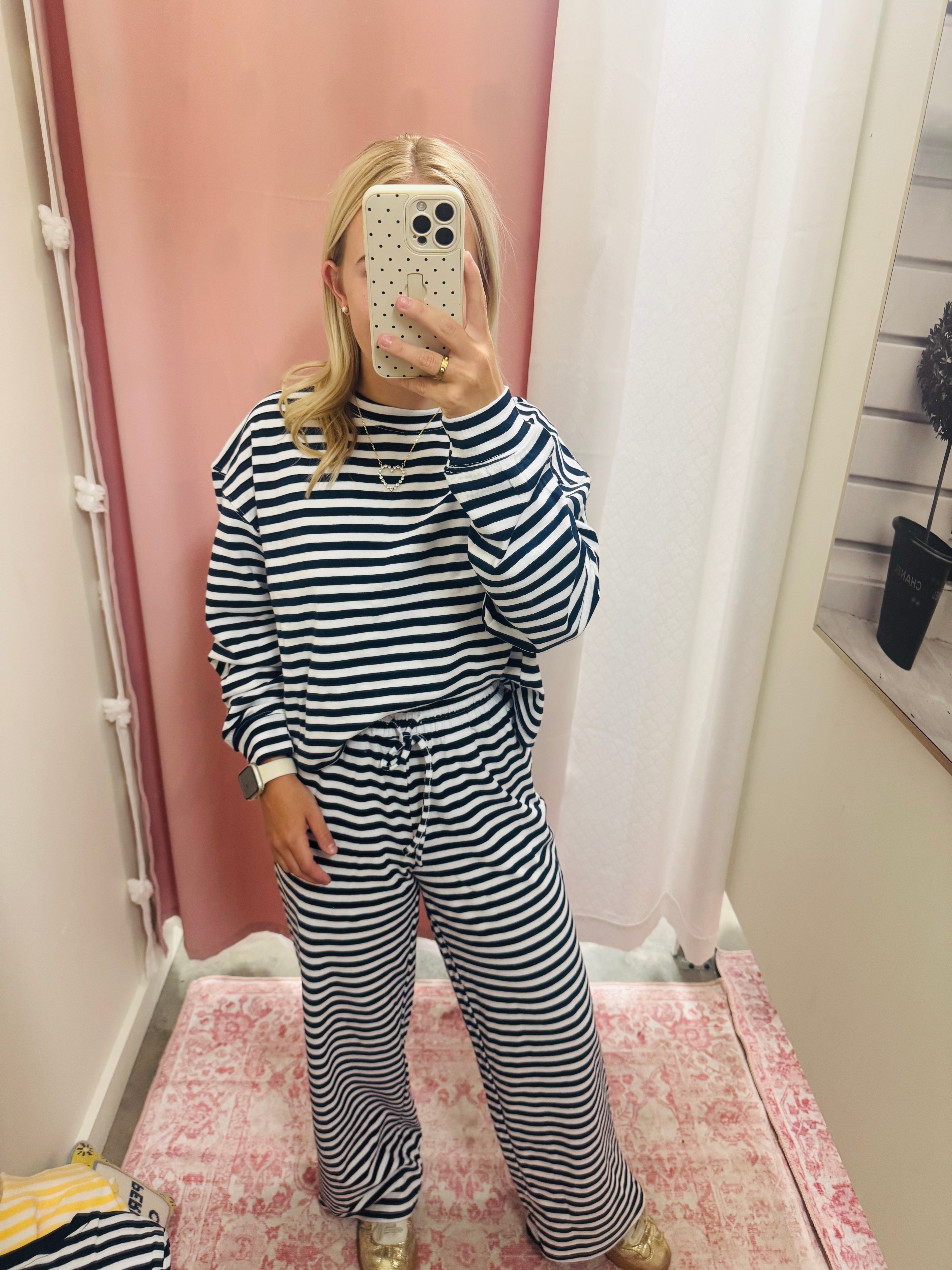 Lulu Mac Navy Stripe Pants
