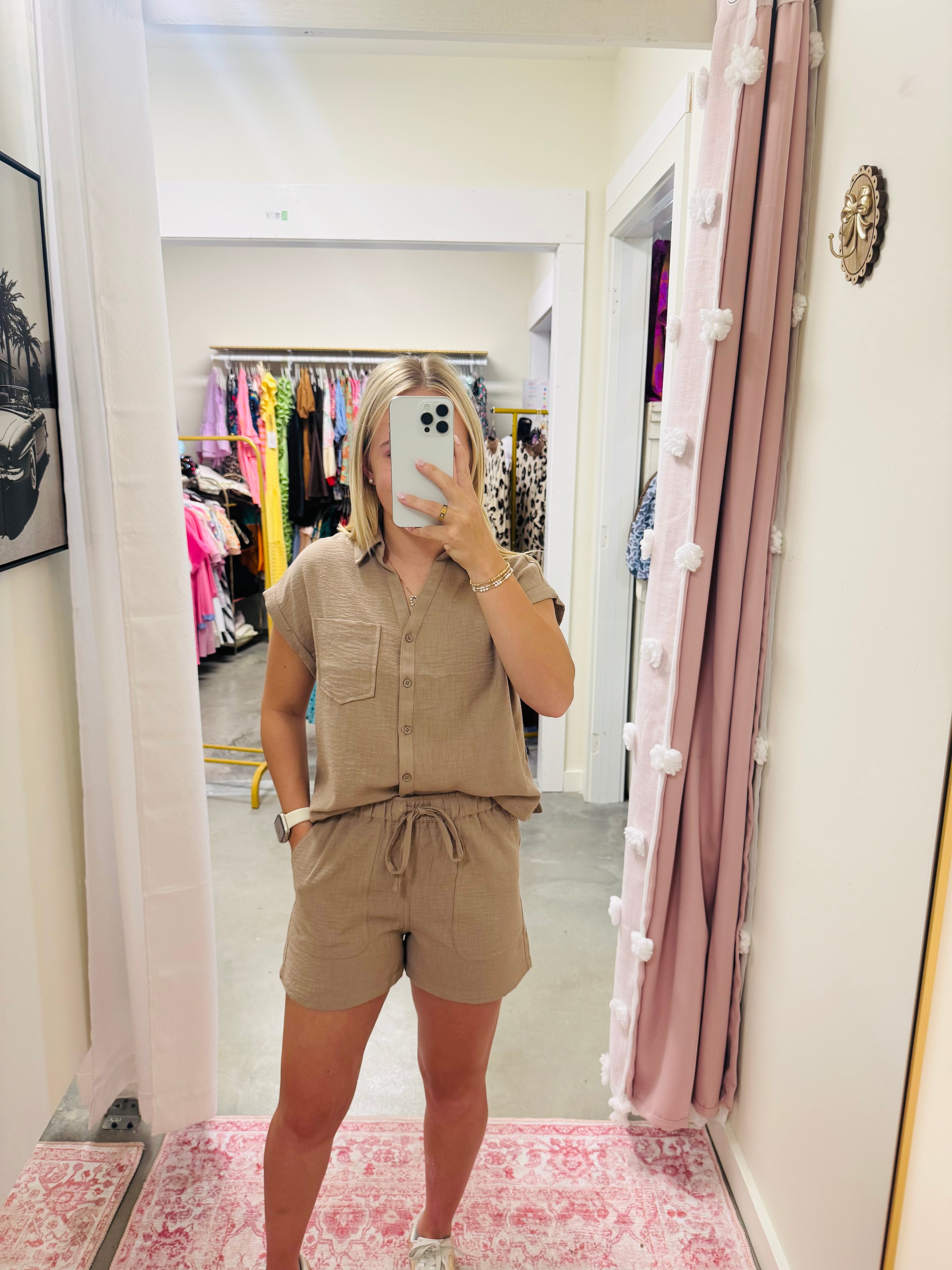 Khaki Linen Set
