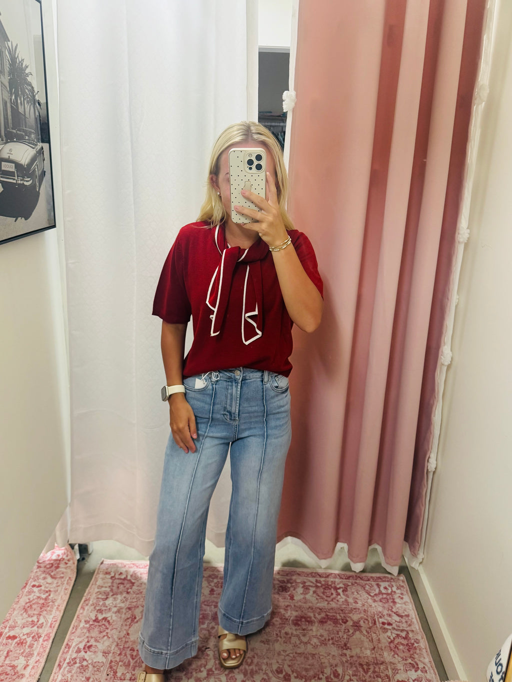 Brick Tie Sweater Top