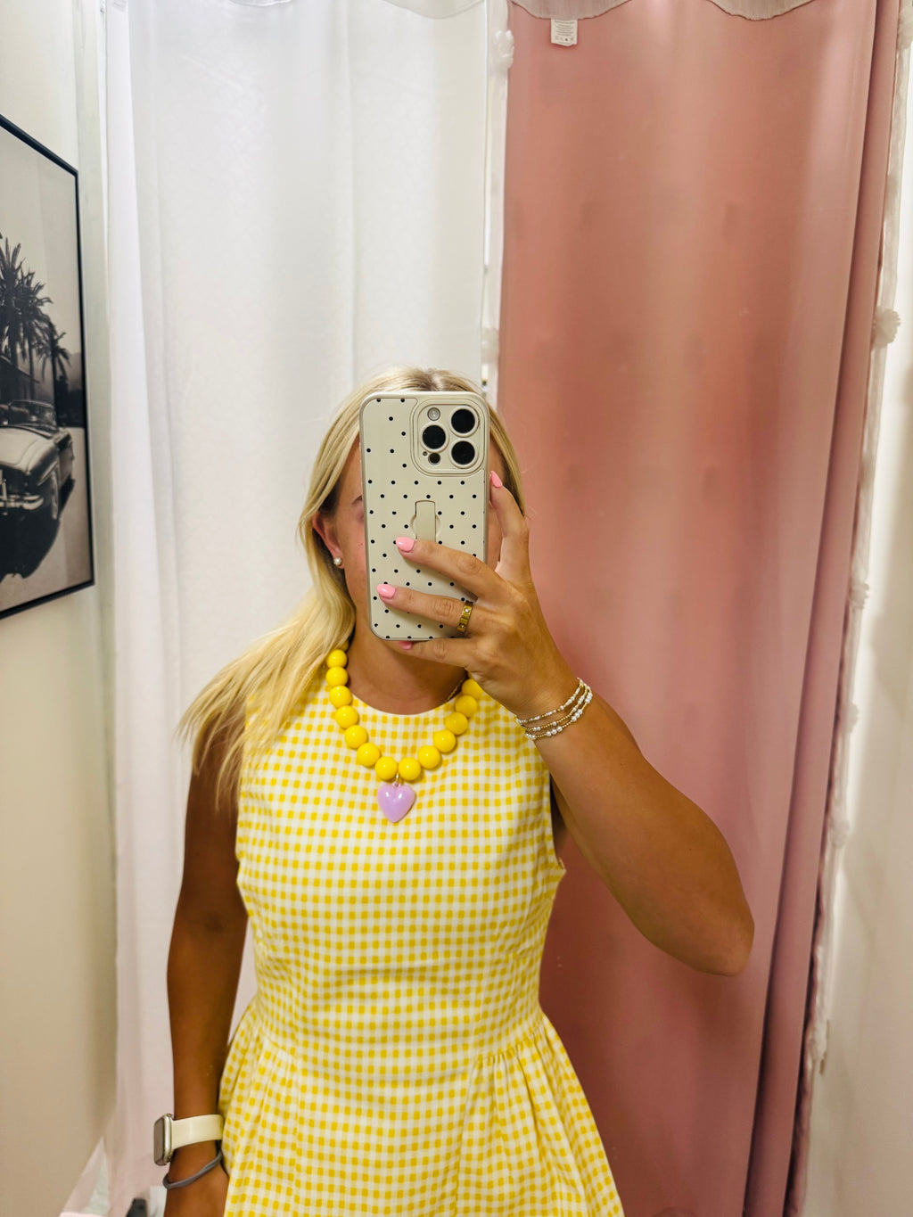 Yellow Chunky Heart Necklace