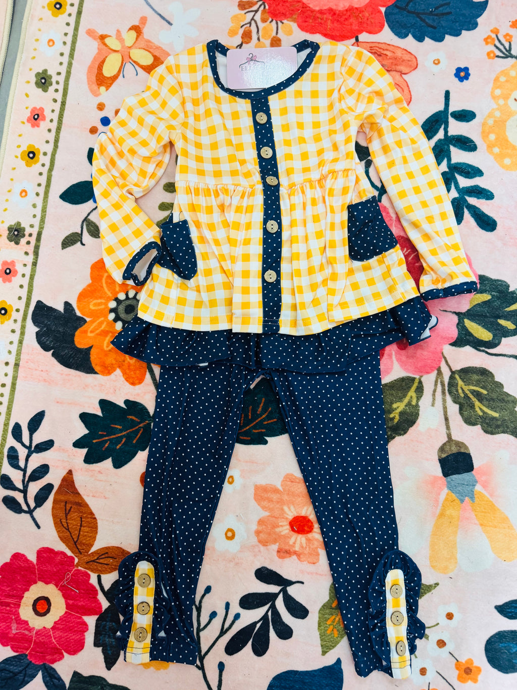 Kids Navy and Mustard Set