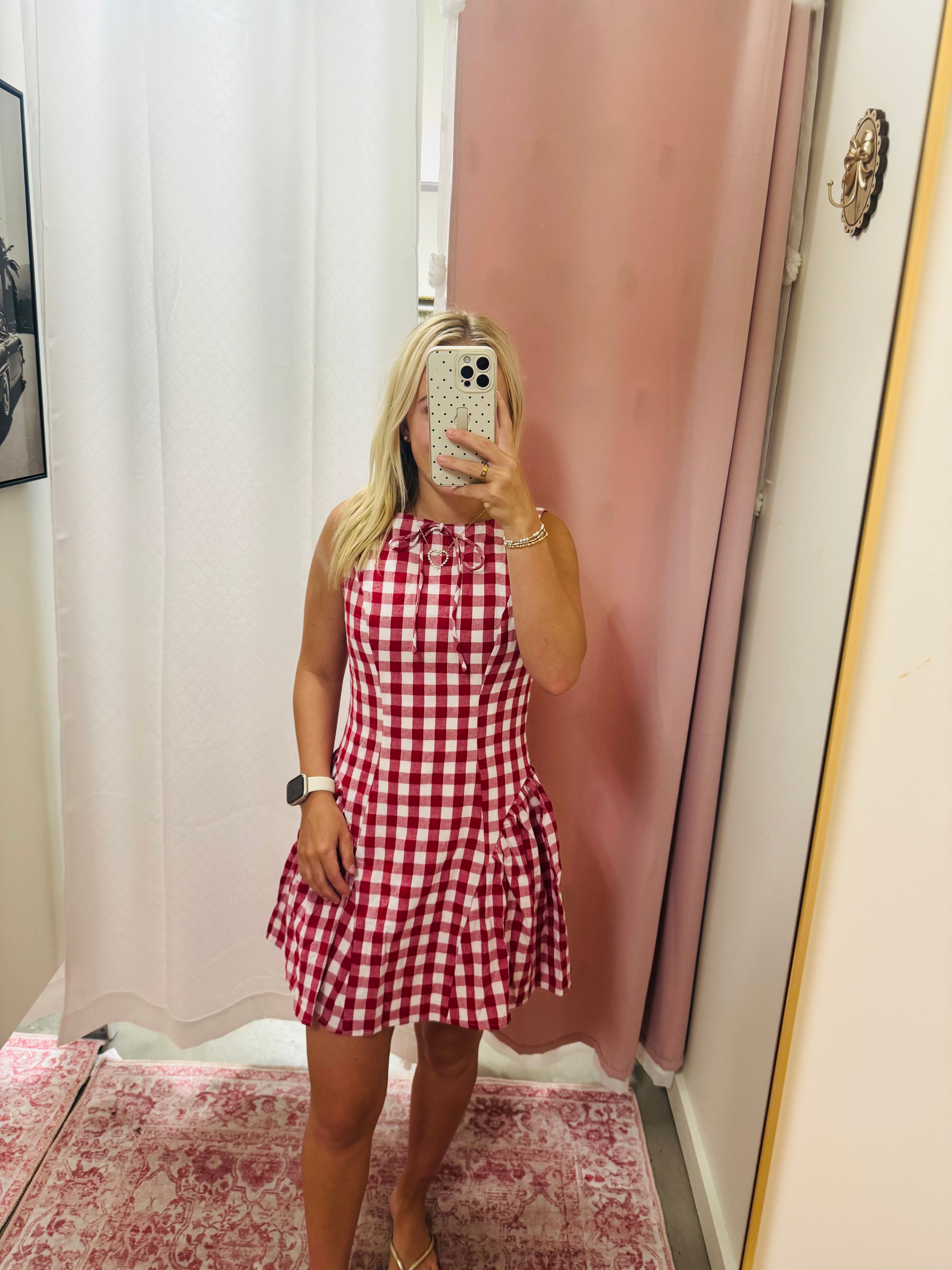 Fit and Flare Gingham Dress