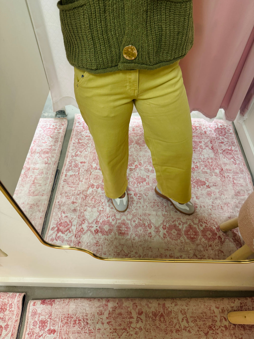 Golden Yellow Straight Leg Jean