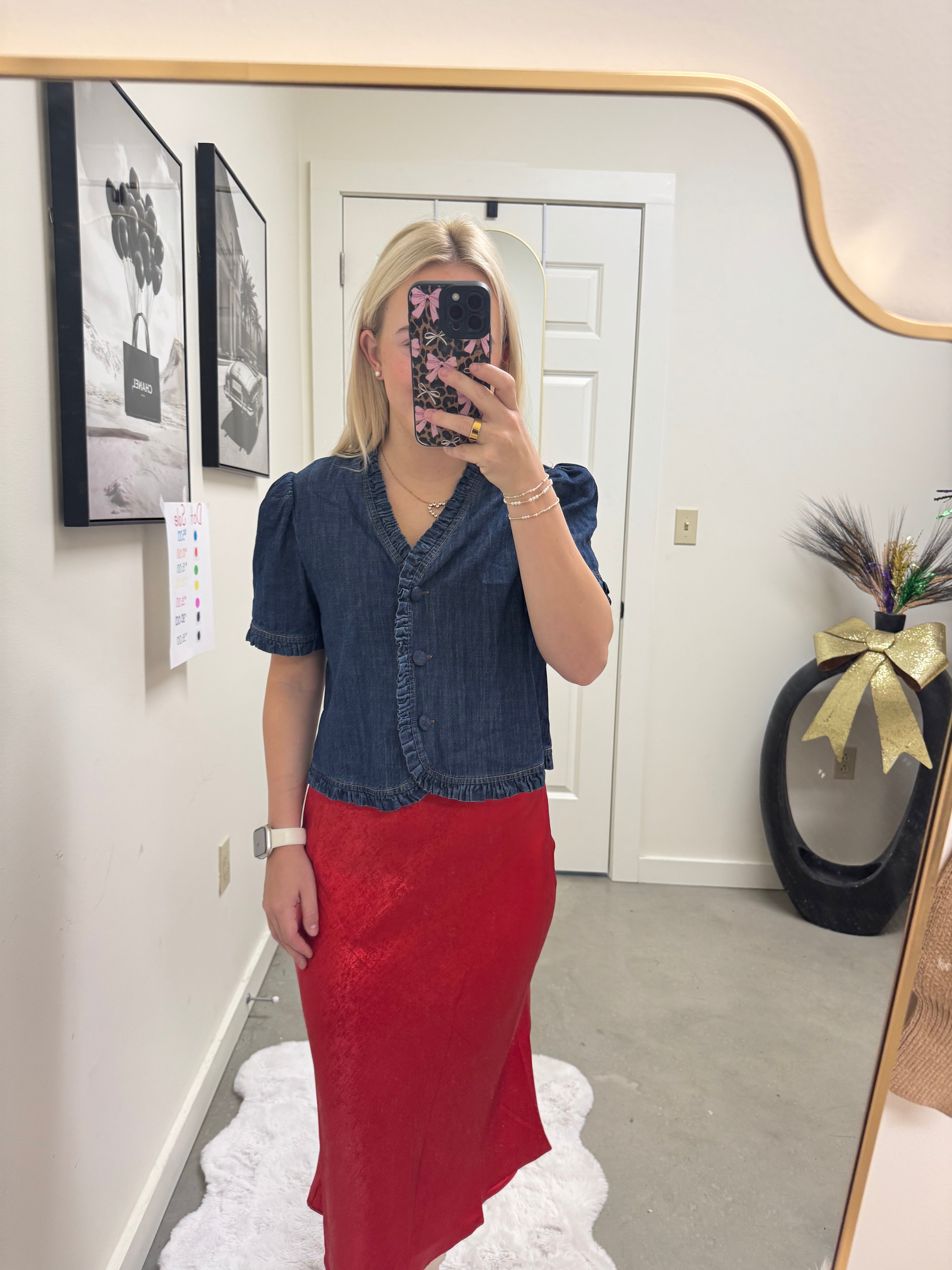 Jean Cropped Blouse