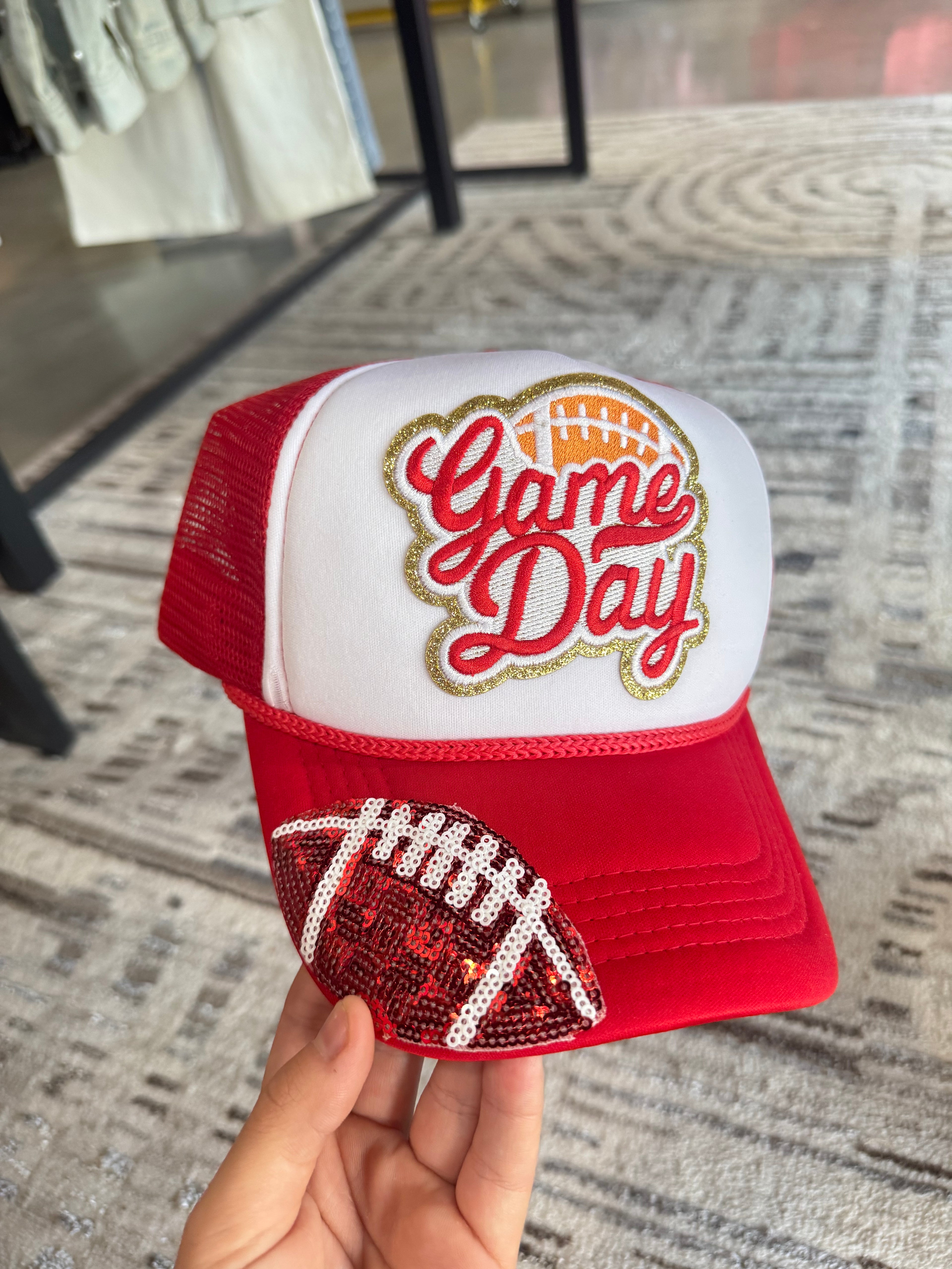 Red Football Game Day Trucker