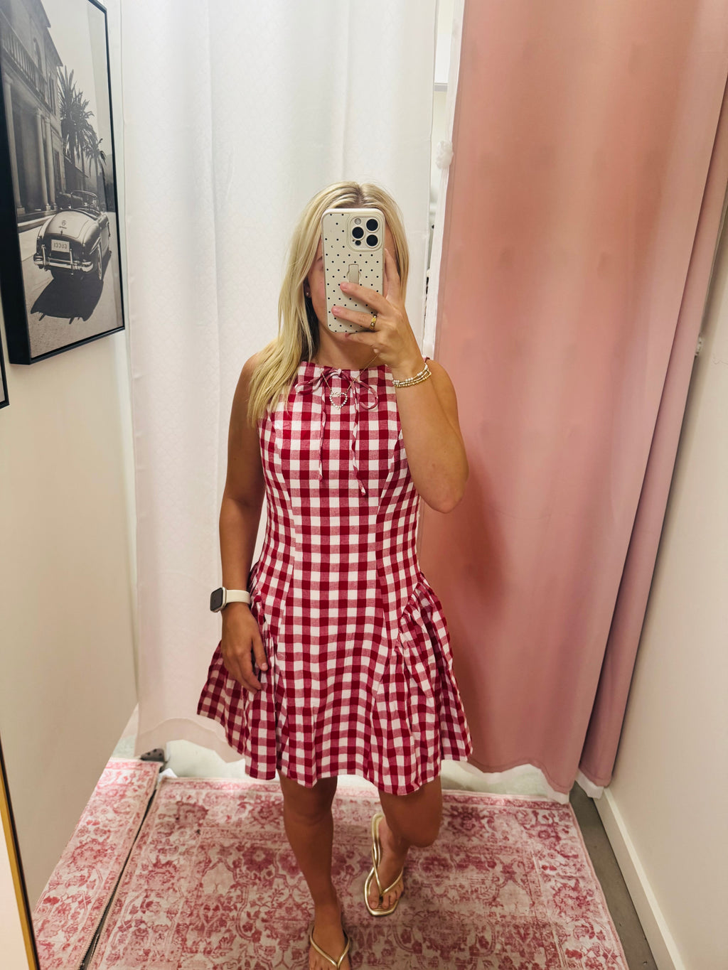 Fit and Flare Gingham Dress