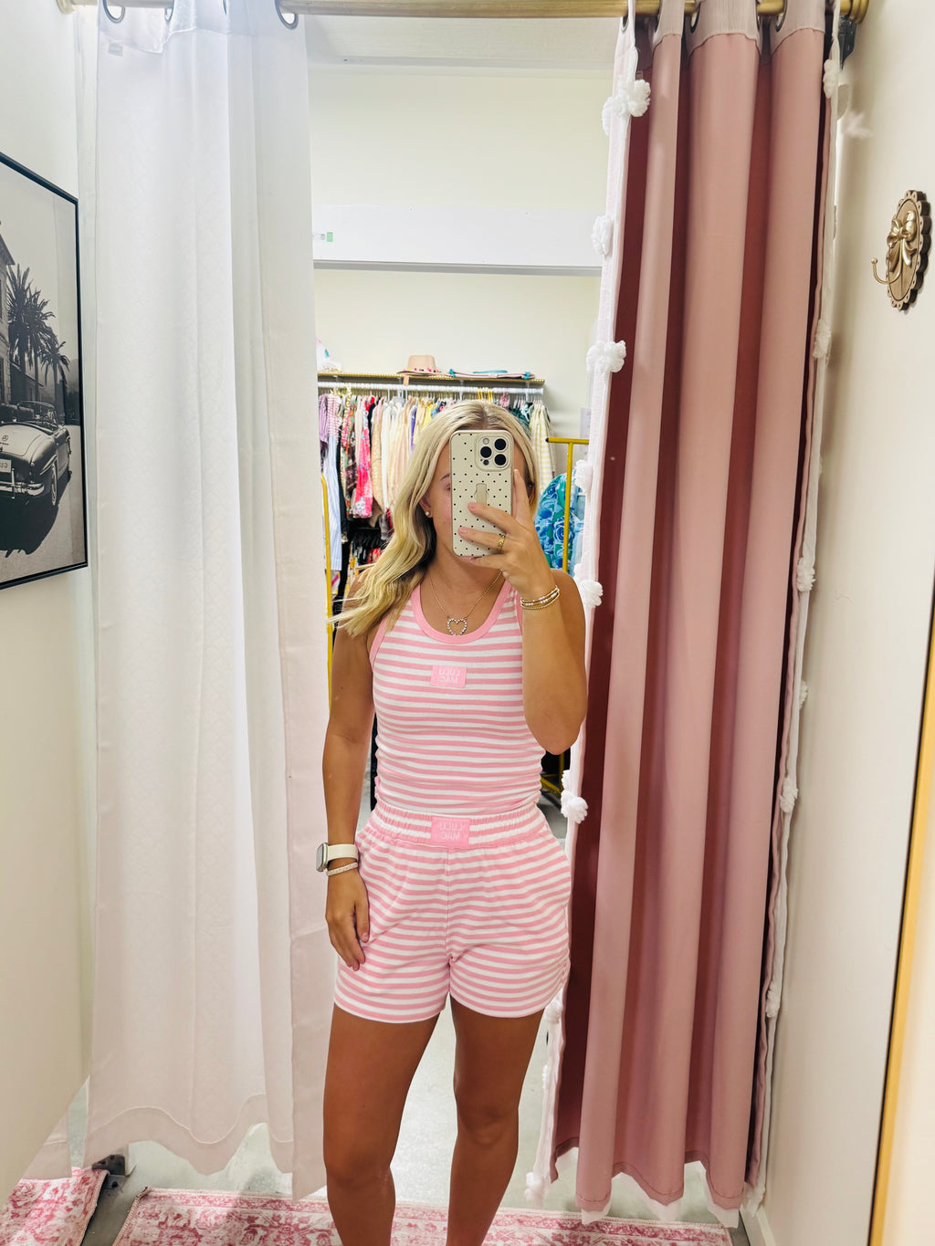 Baby Pink Striped Tank
