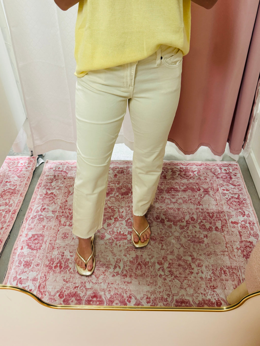 Ivory Straight Leg Jeans
