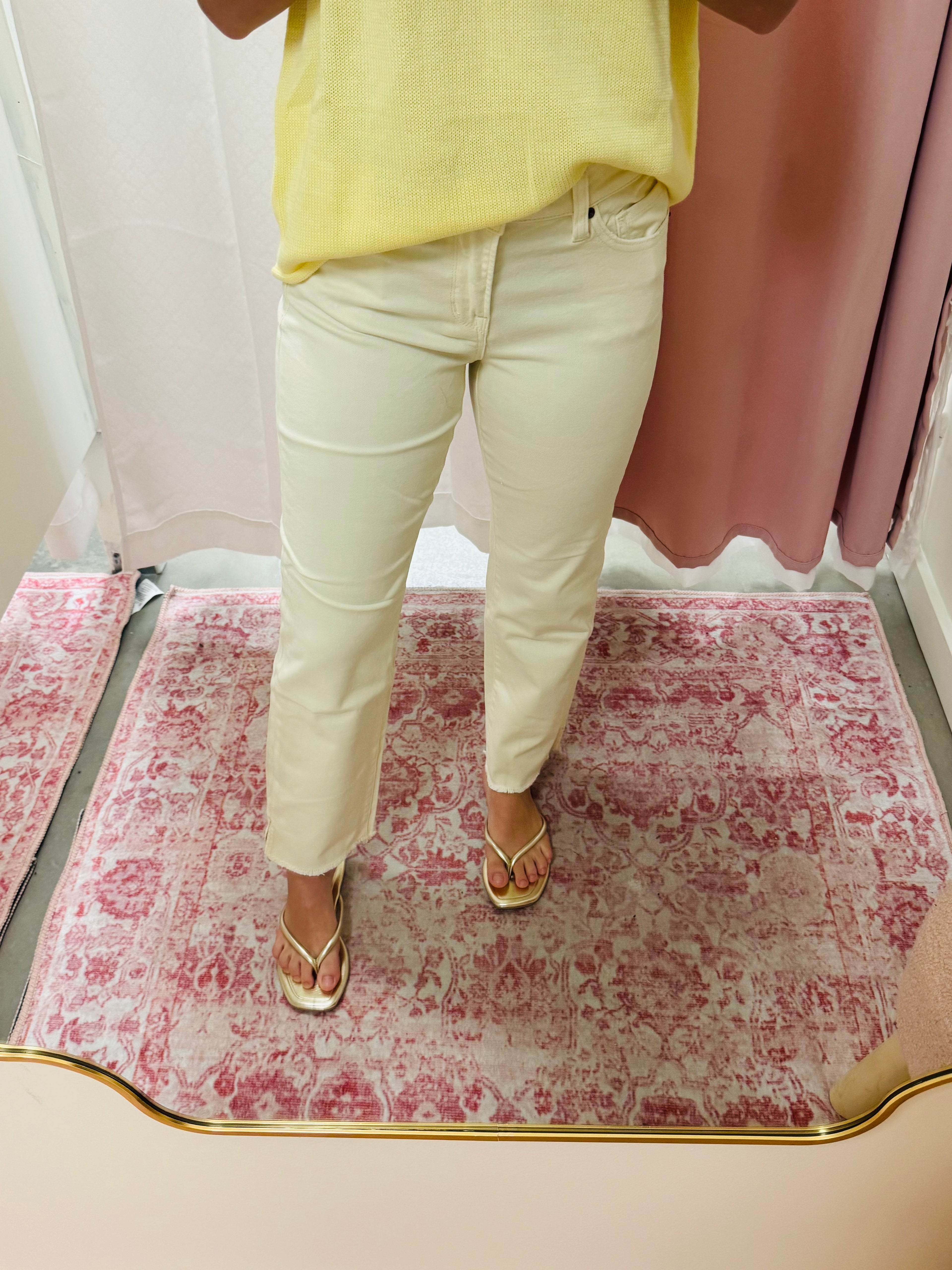 Ivory Straight Leg Jeans
