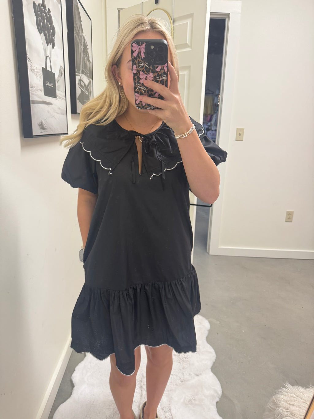 Black Scalloped Dress