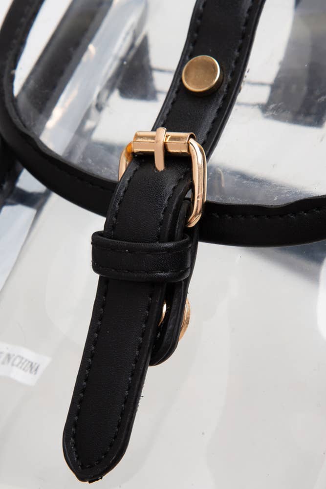 Clear Cross Body Black