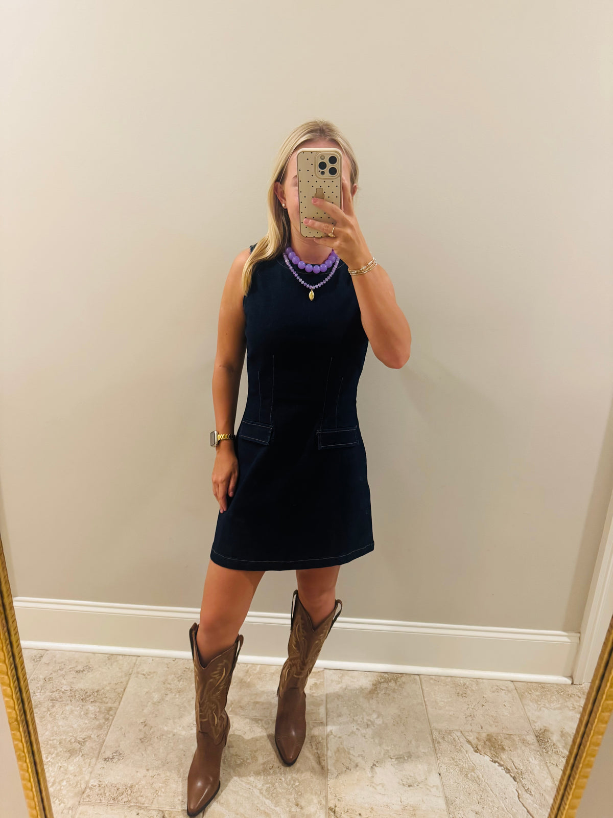Dark Denim Mini Dress