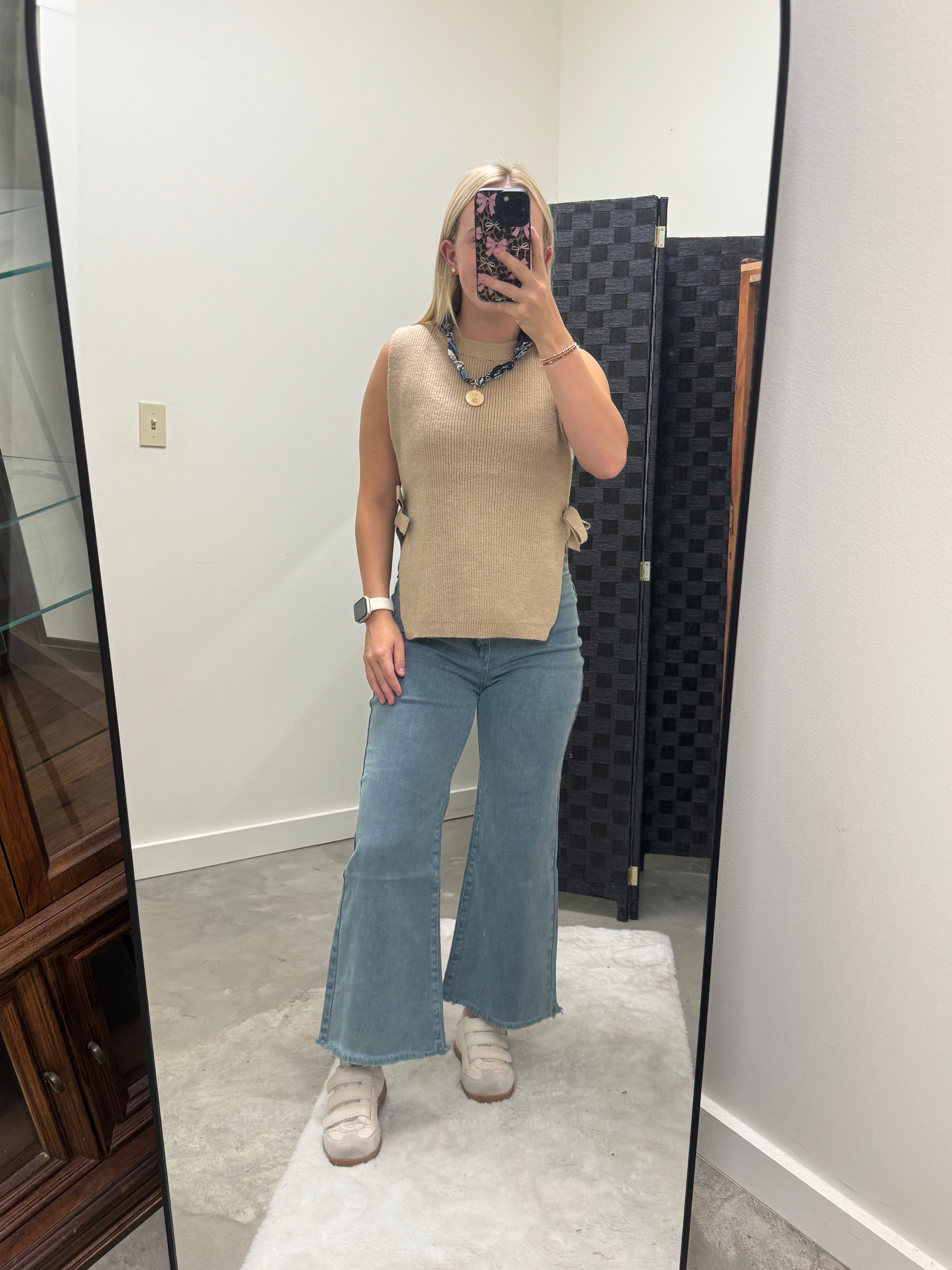 Teal Blue Cropped Jean