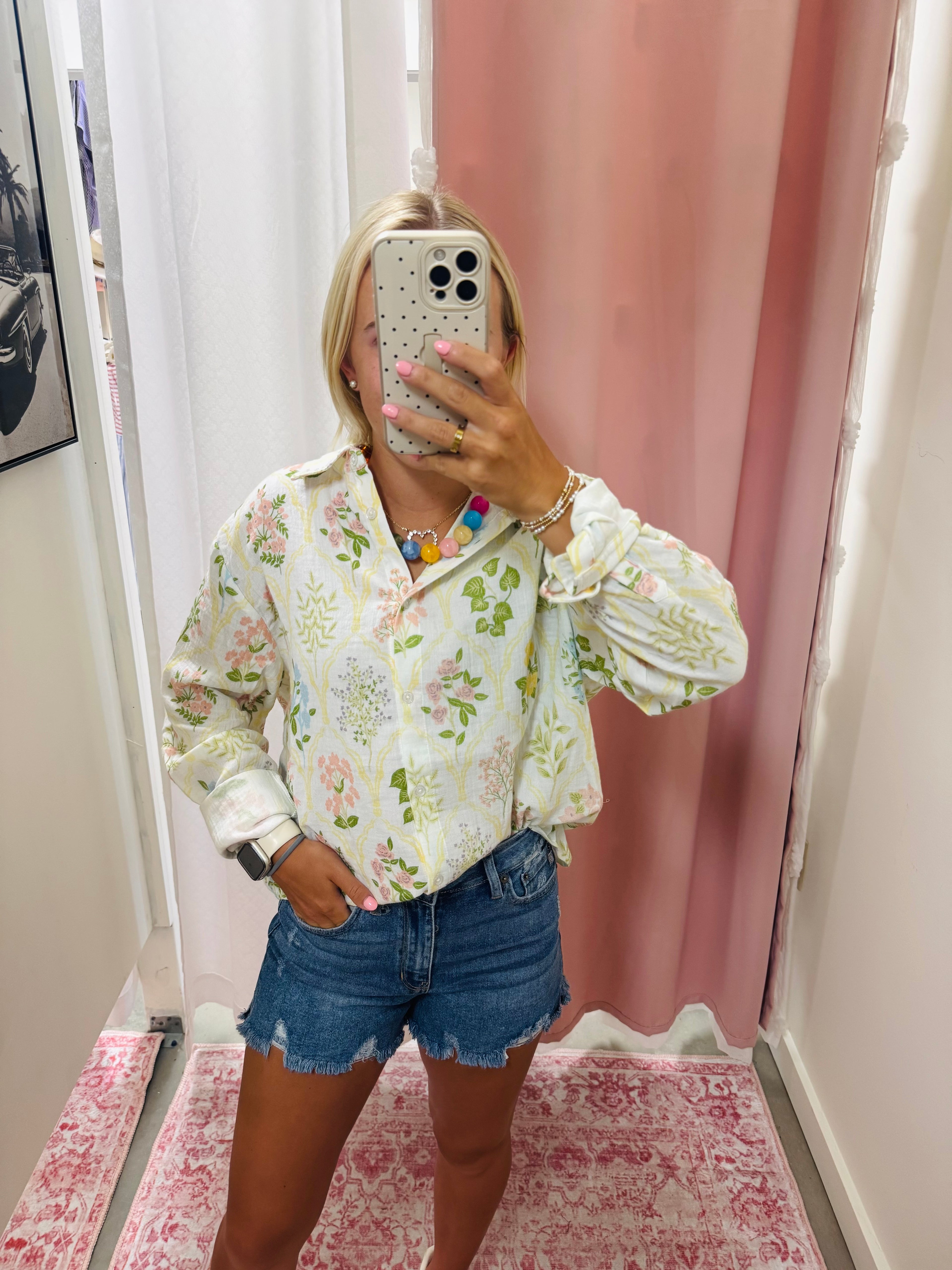 Pastel Garden Cotton Long Sleeve