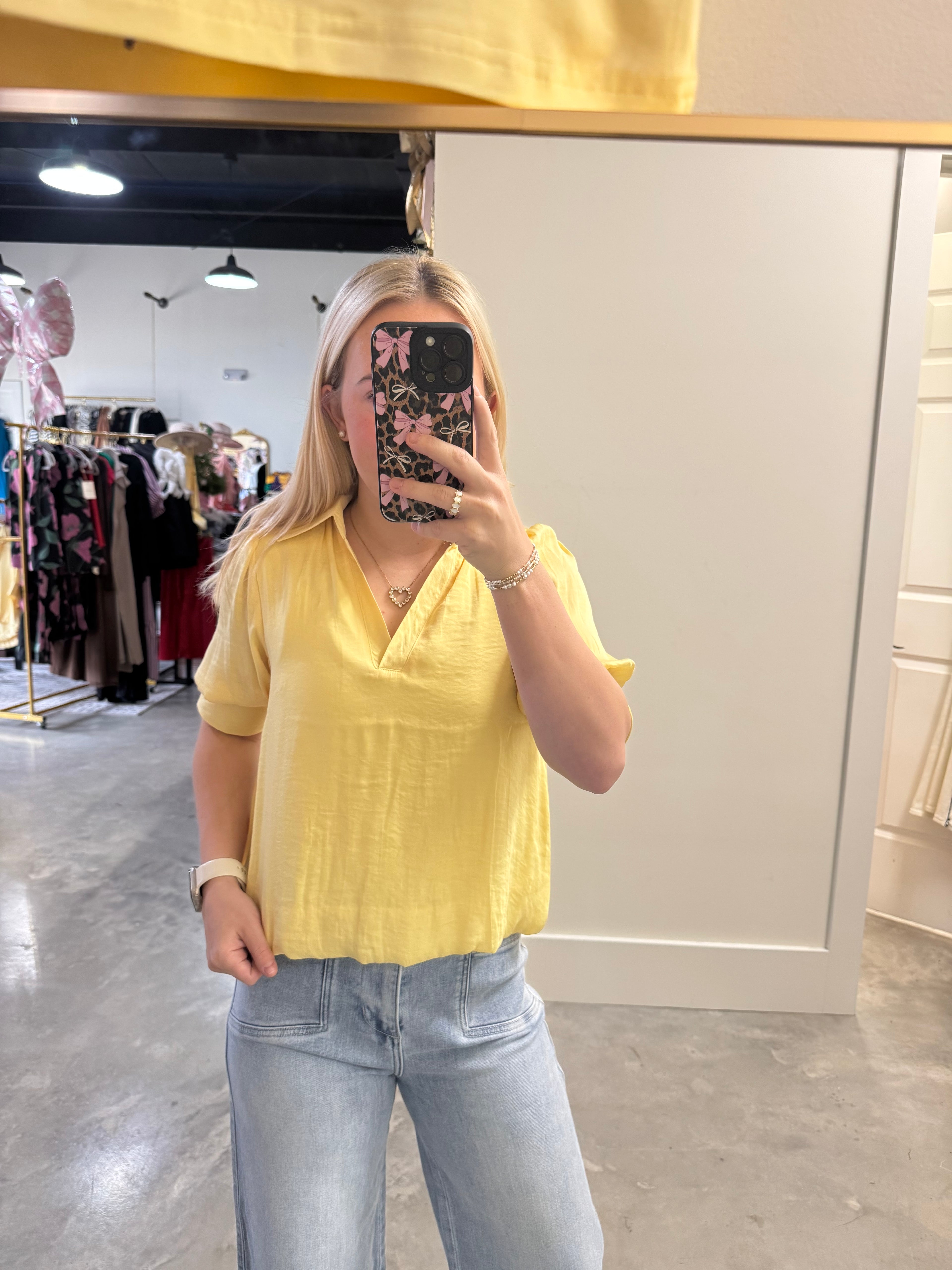 Sunflower Yellow Balloon Top