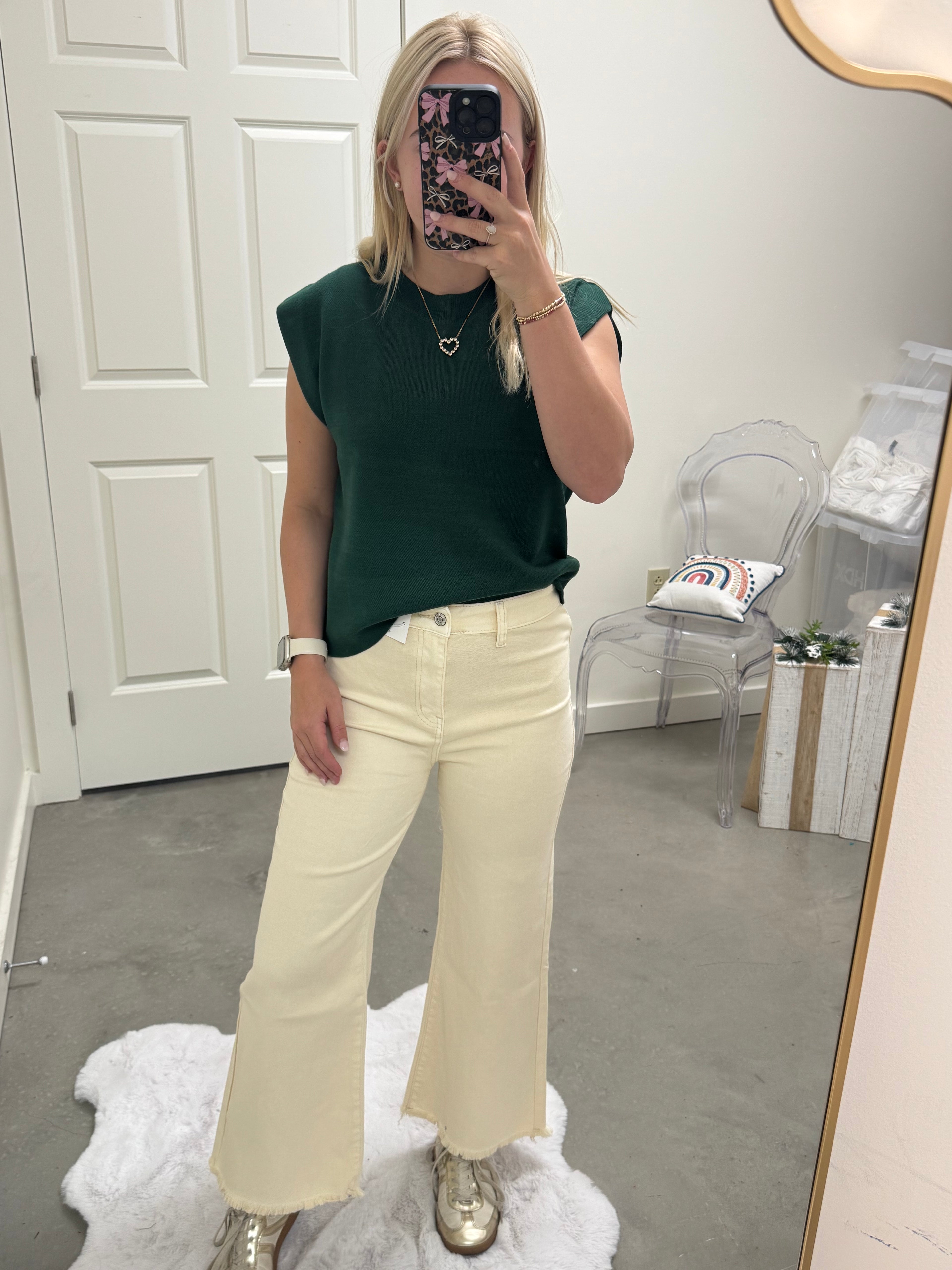 Cropped Vanilla Cream Jeans