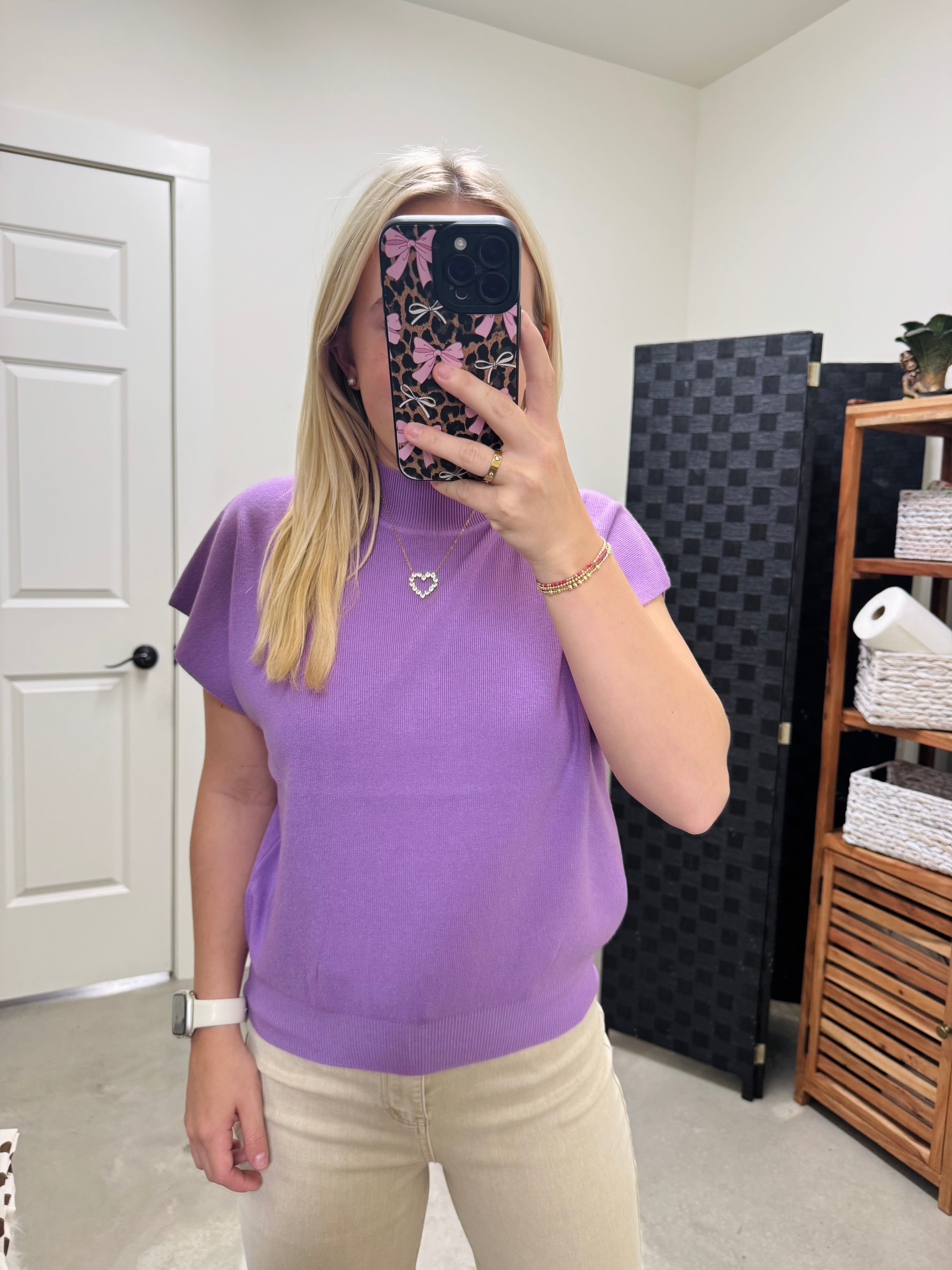 Violet Light Weight Sweater Top