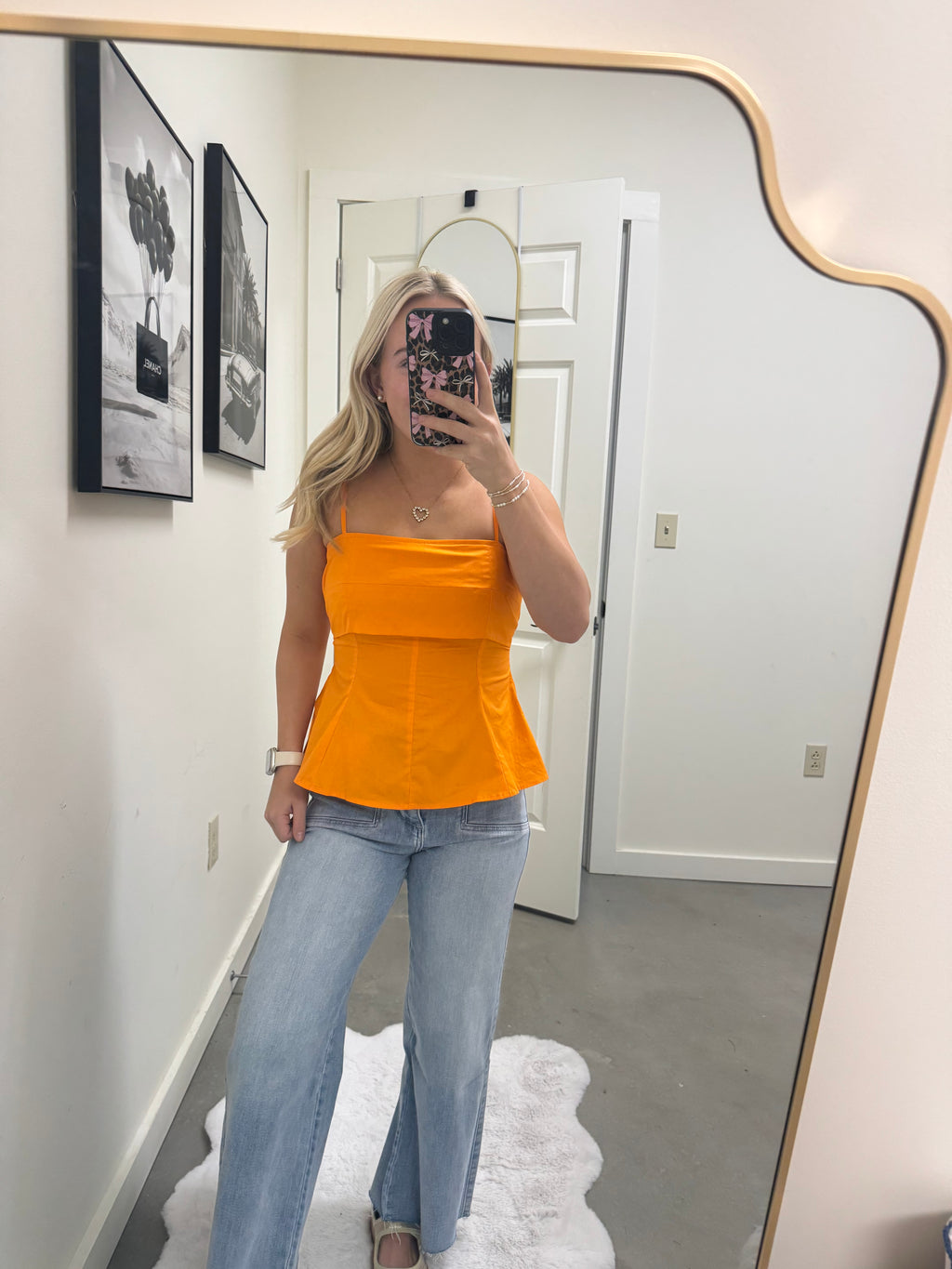 Sunkist Fit Flare Top