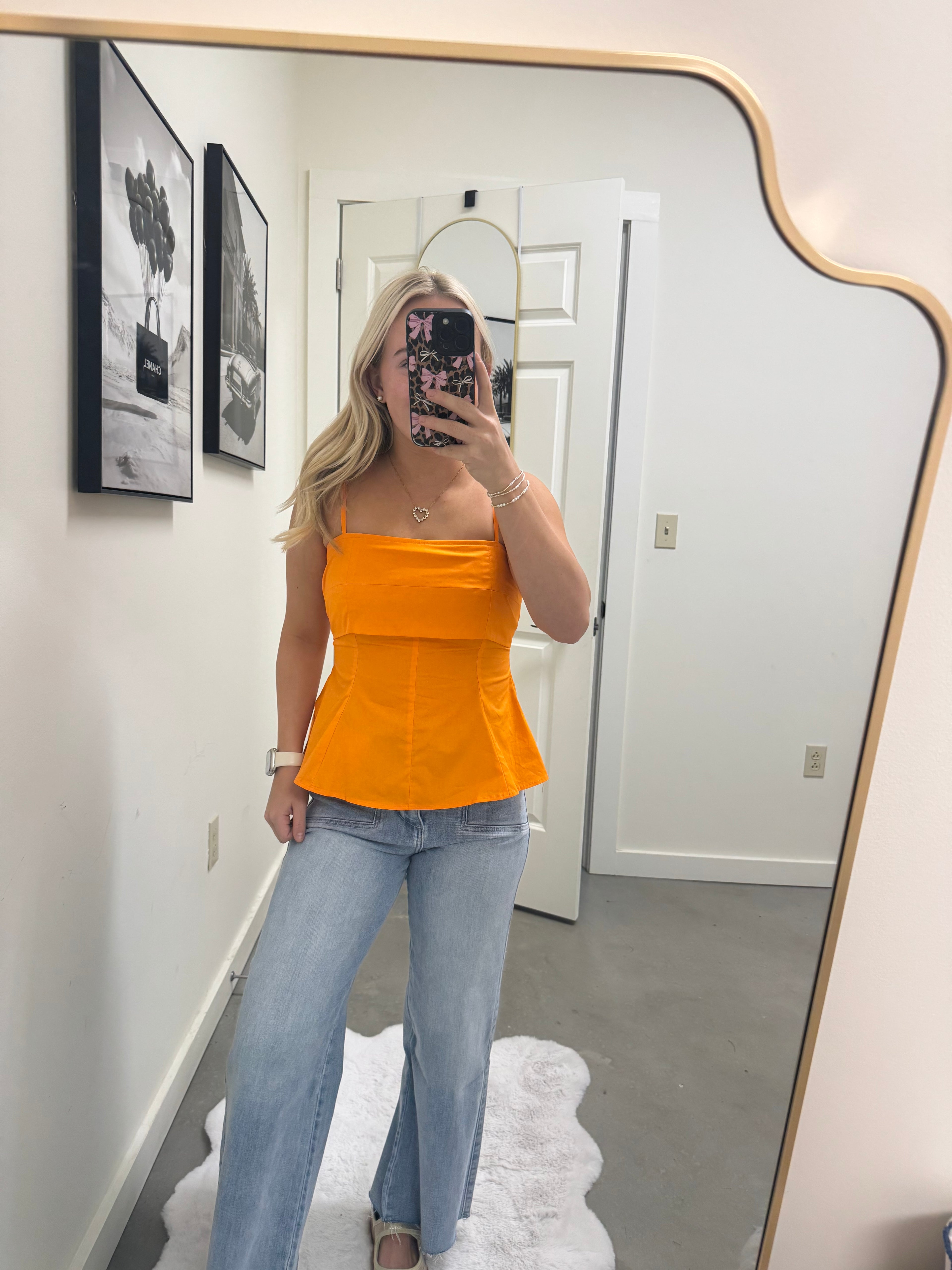 Sunkist Fit Flare Top