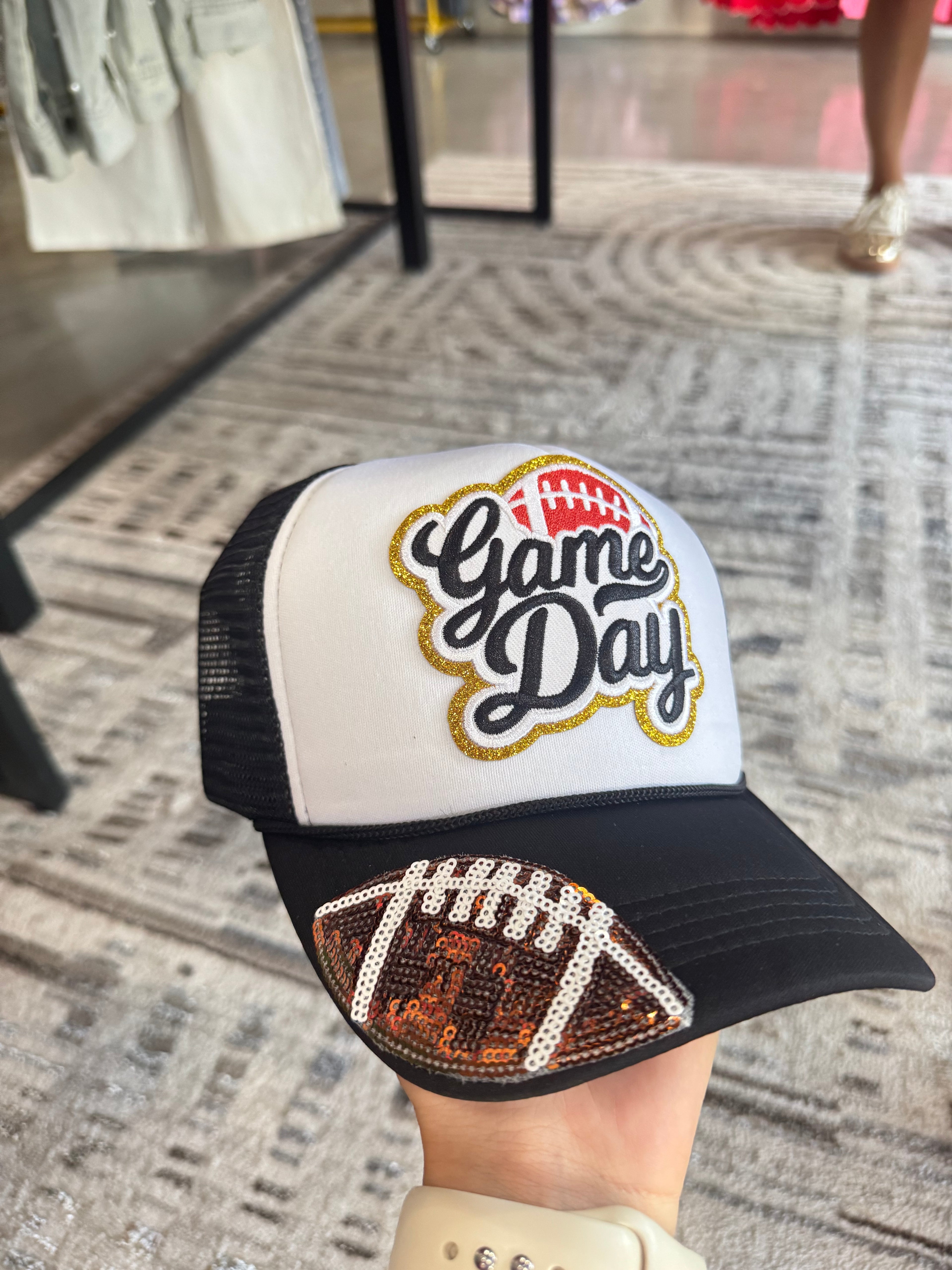 Black Football Game Day Trucker