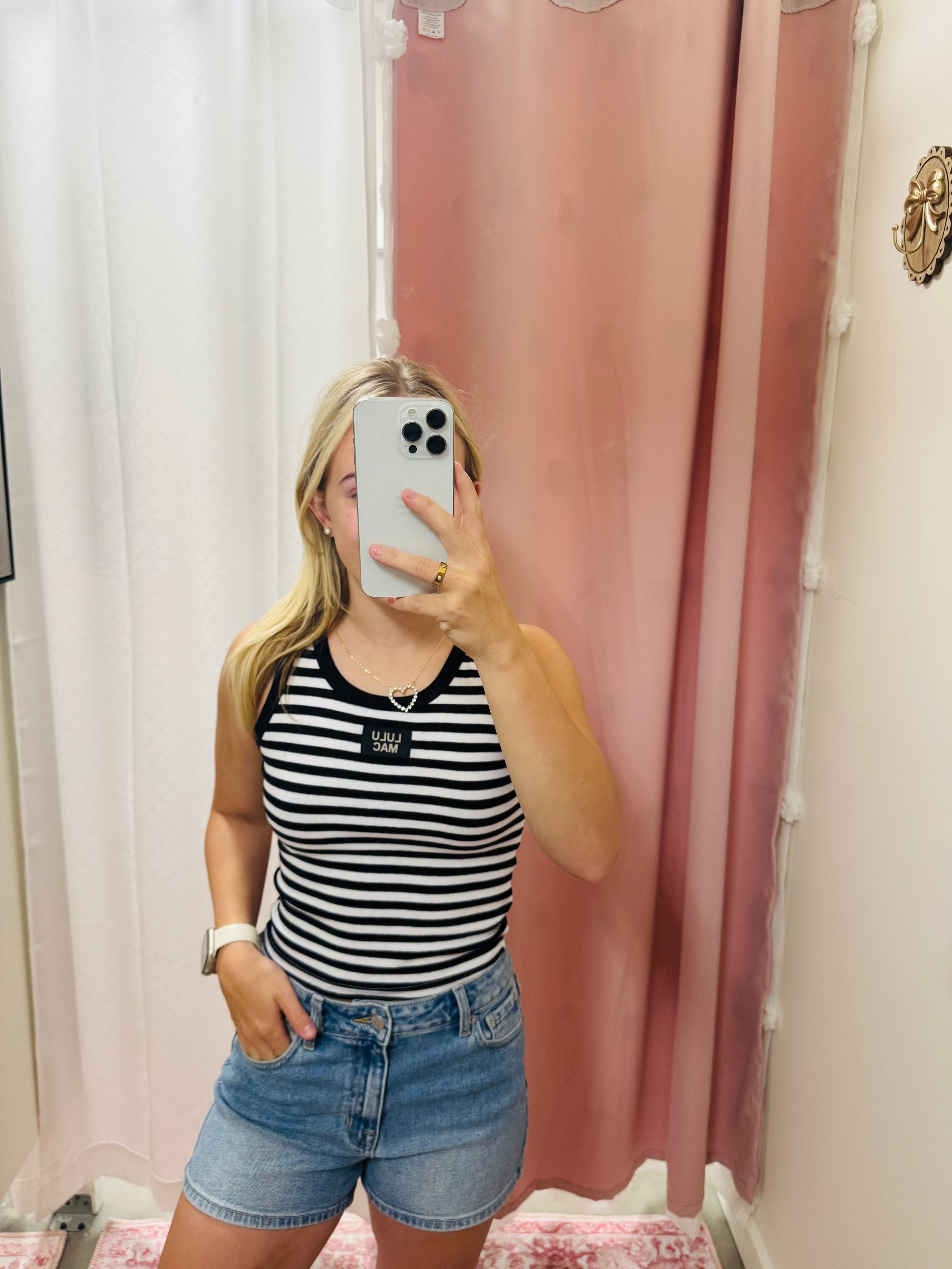 Black and White Striped Tank