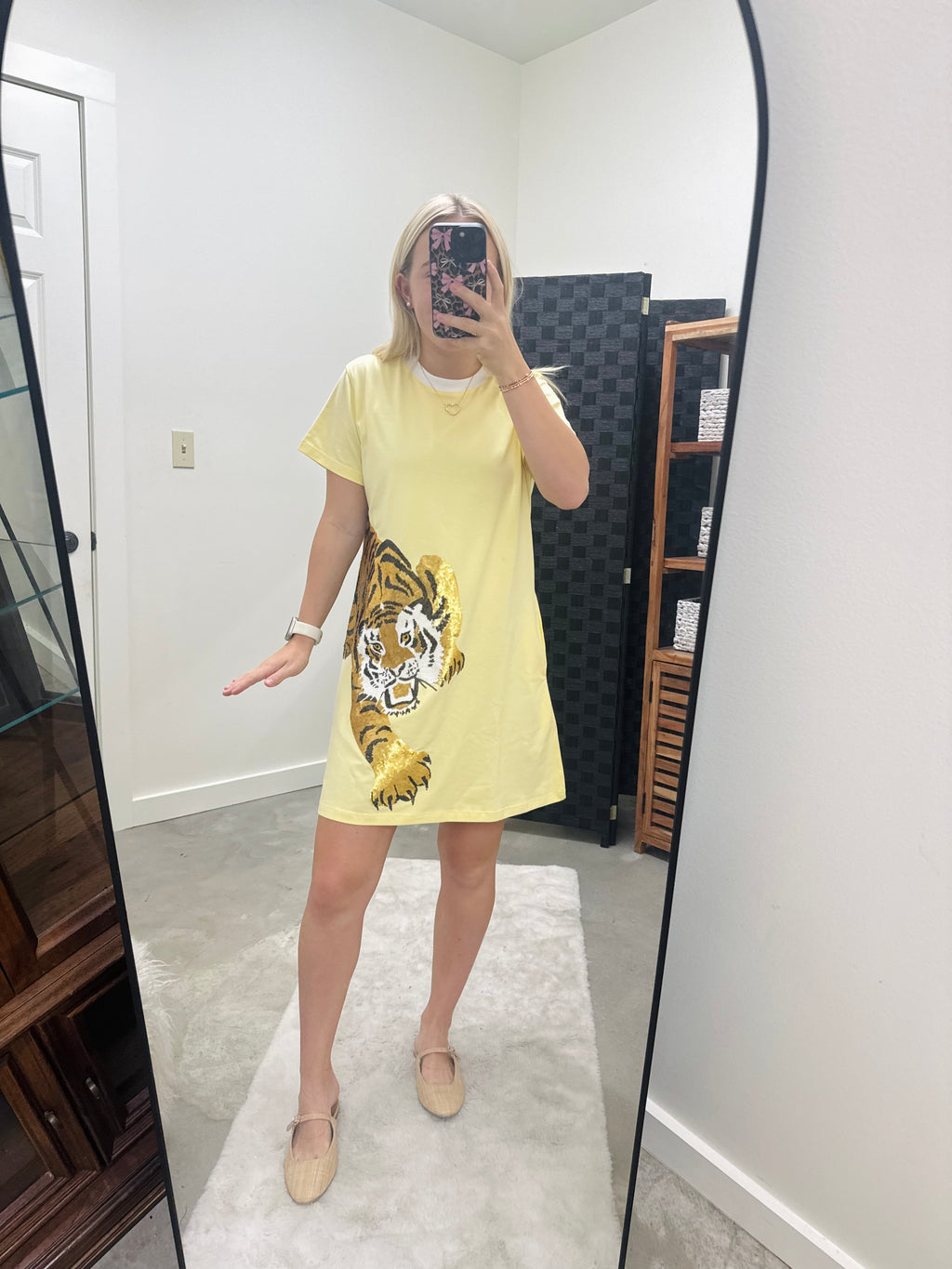 *PREORDER* Yellow Crawling Tiger Dress