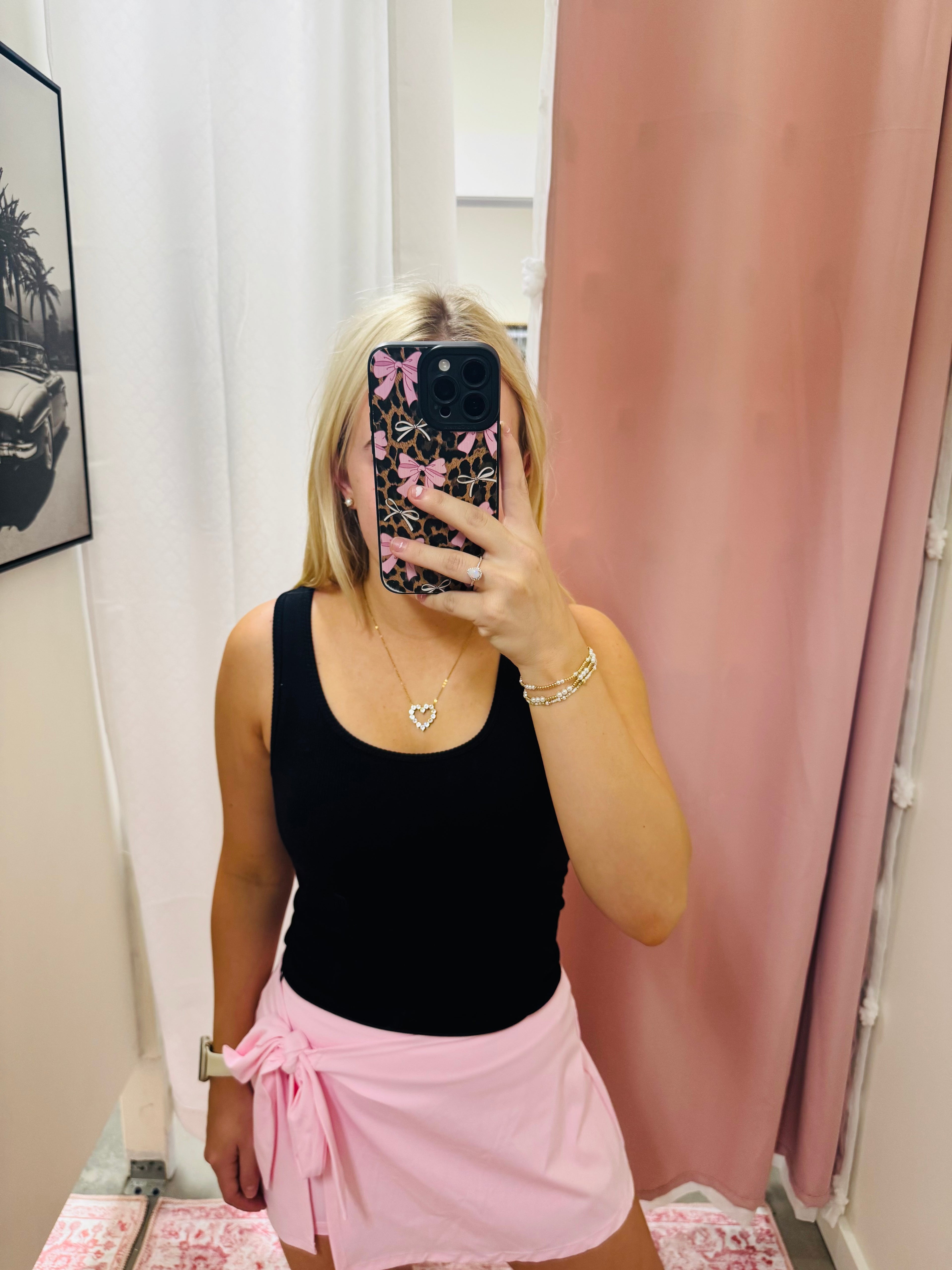 Black Tank With Built in Pads