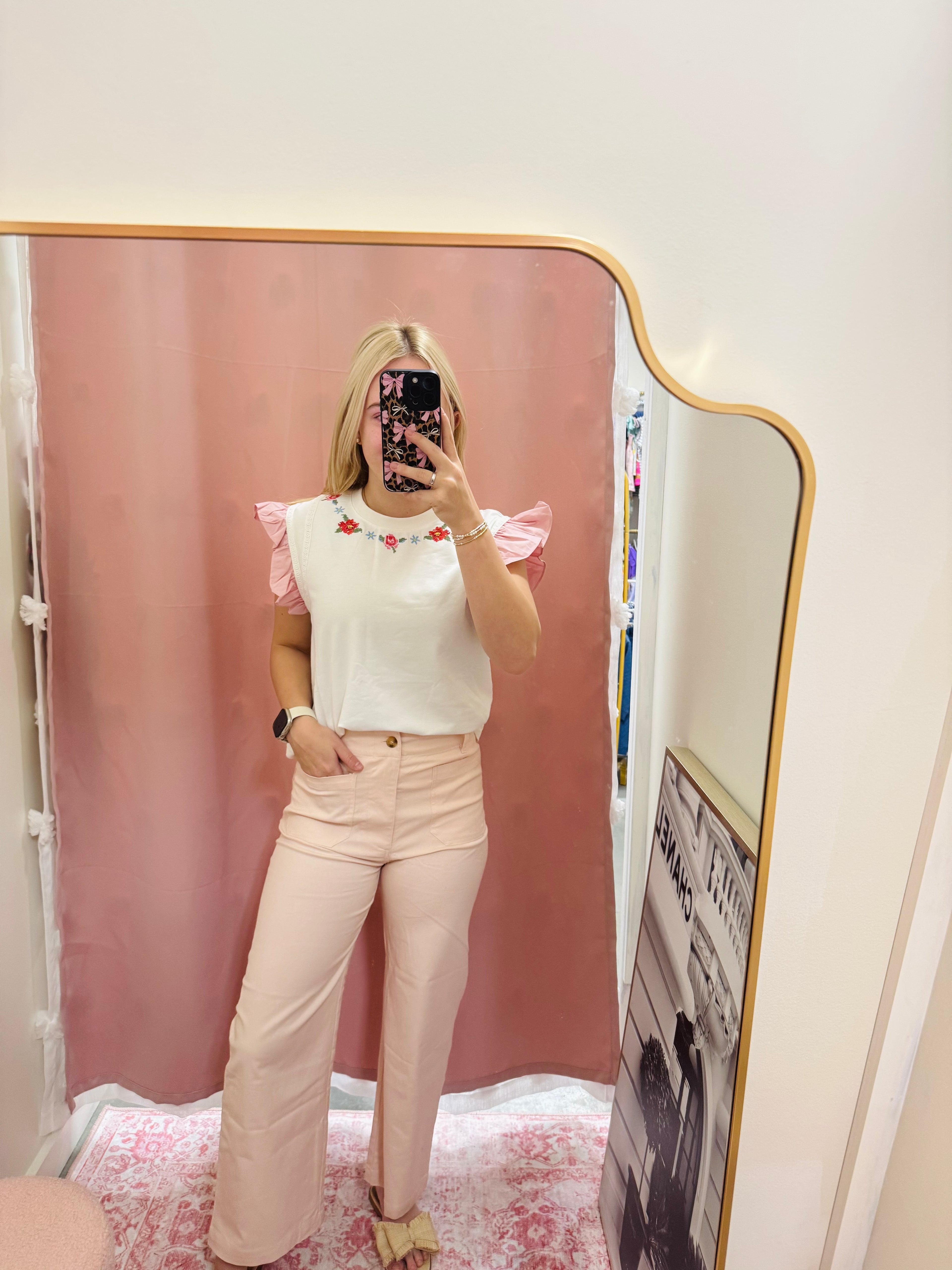 Embroidery Floral Top