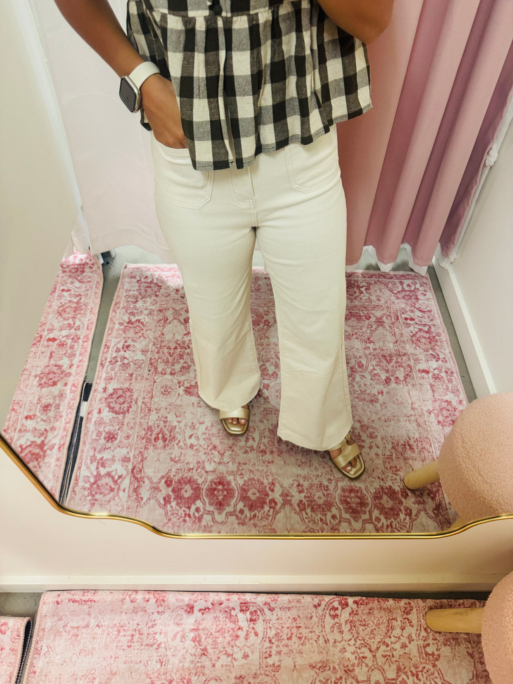 Cream Full Length Jeans