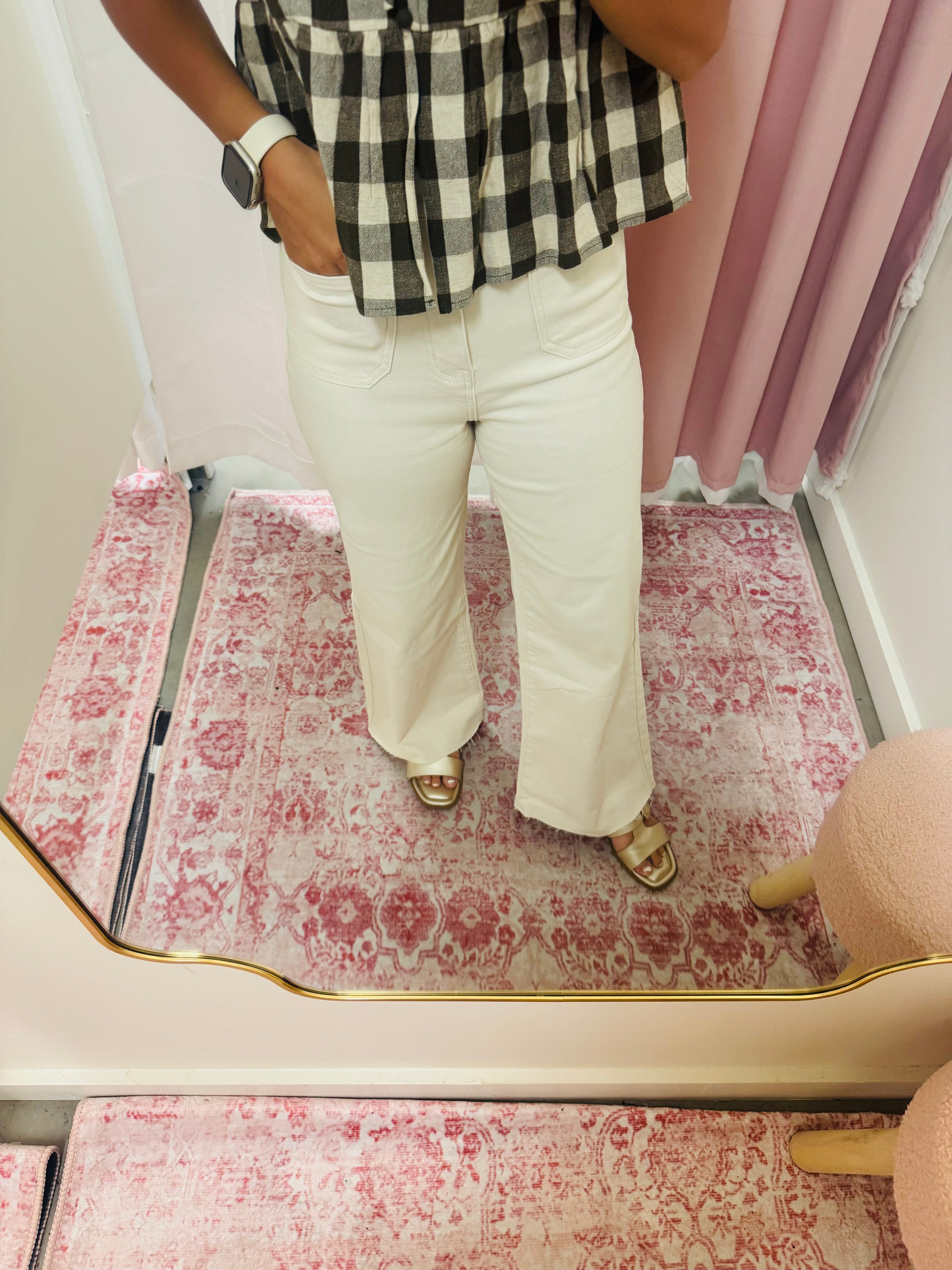 Cream Full Length Jeans