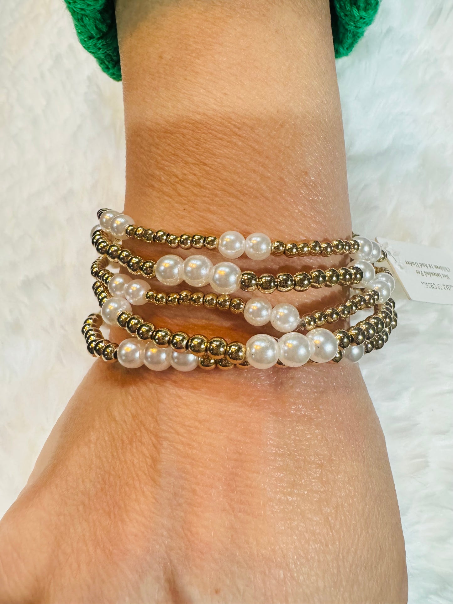 5 Piece Pearl Braclet Set