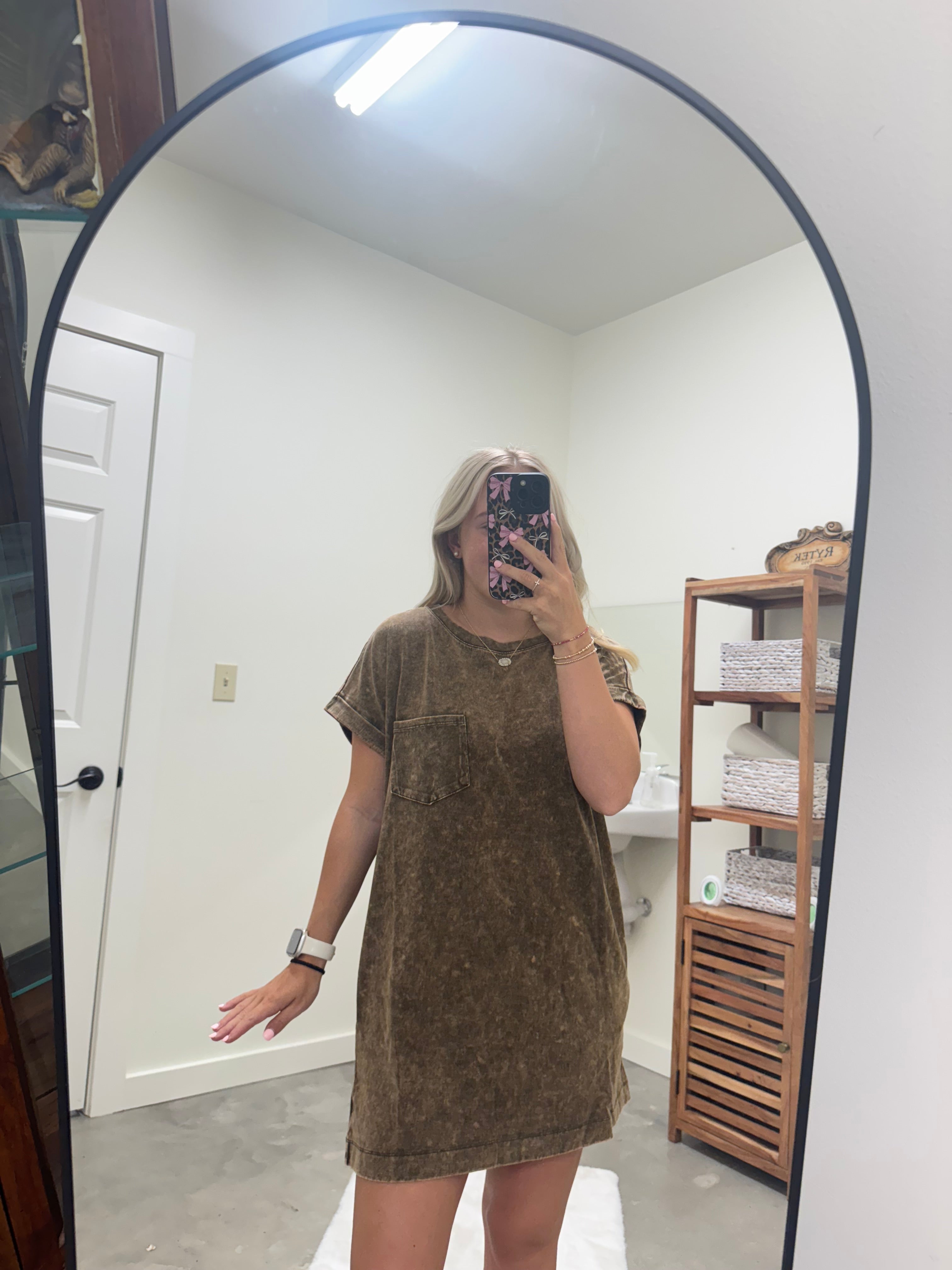 Brown Cotton Dress