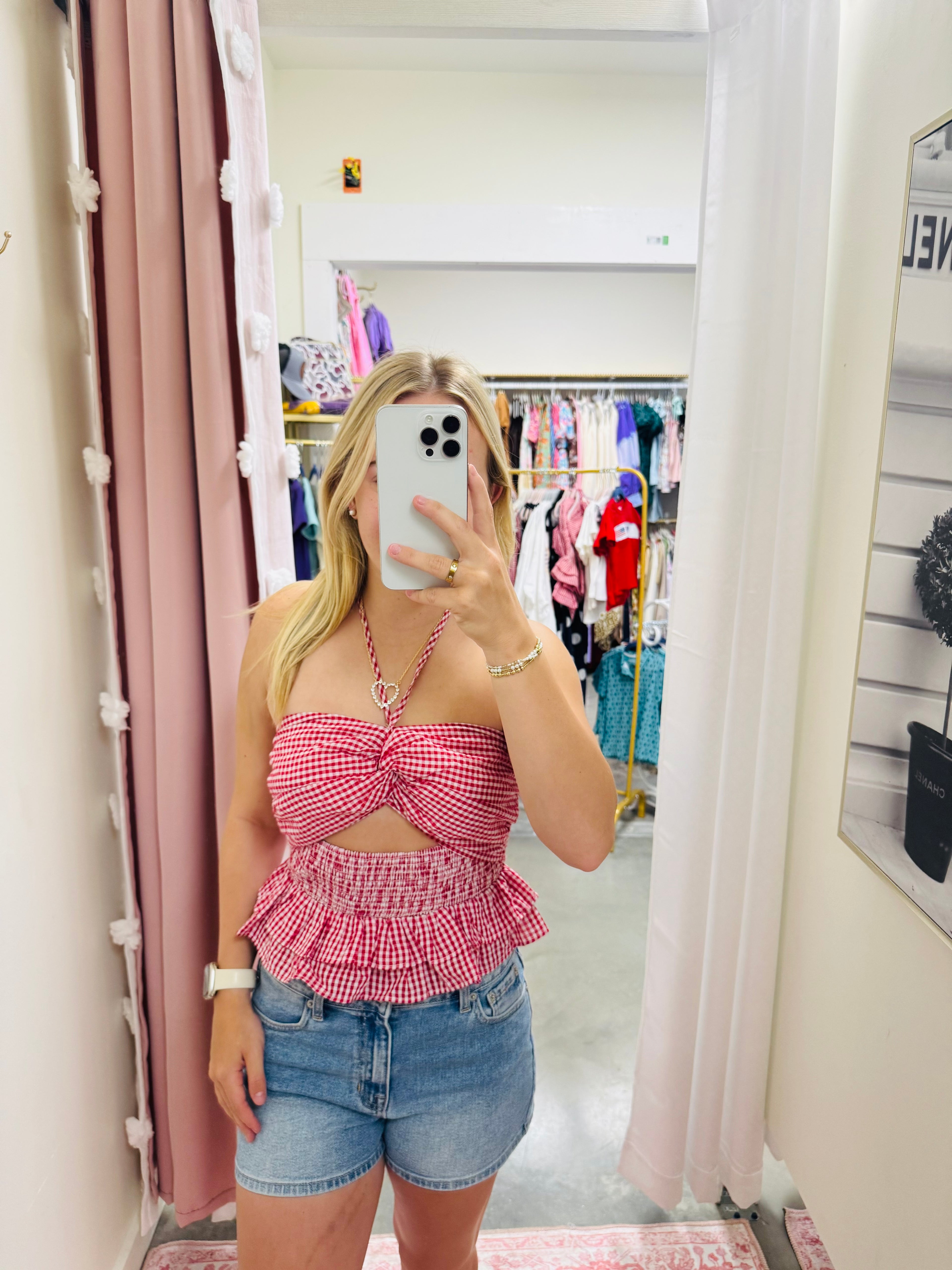 Red Gingham Top