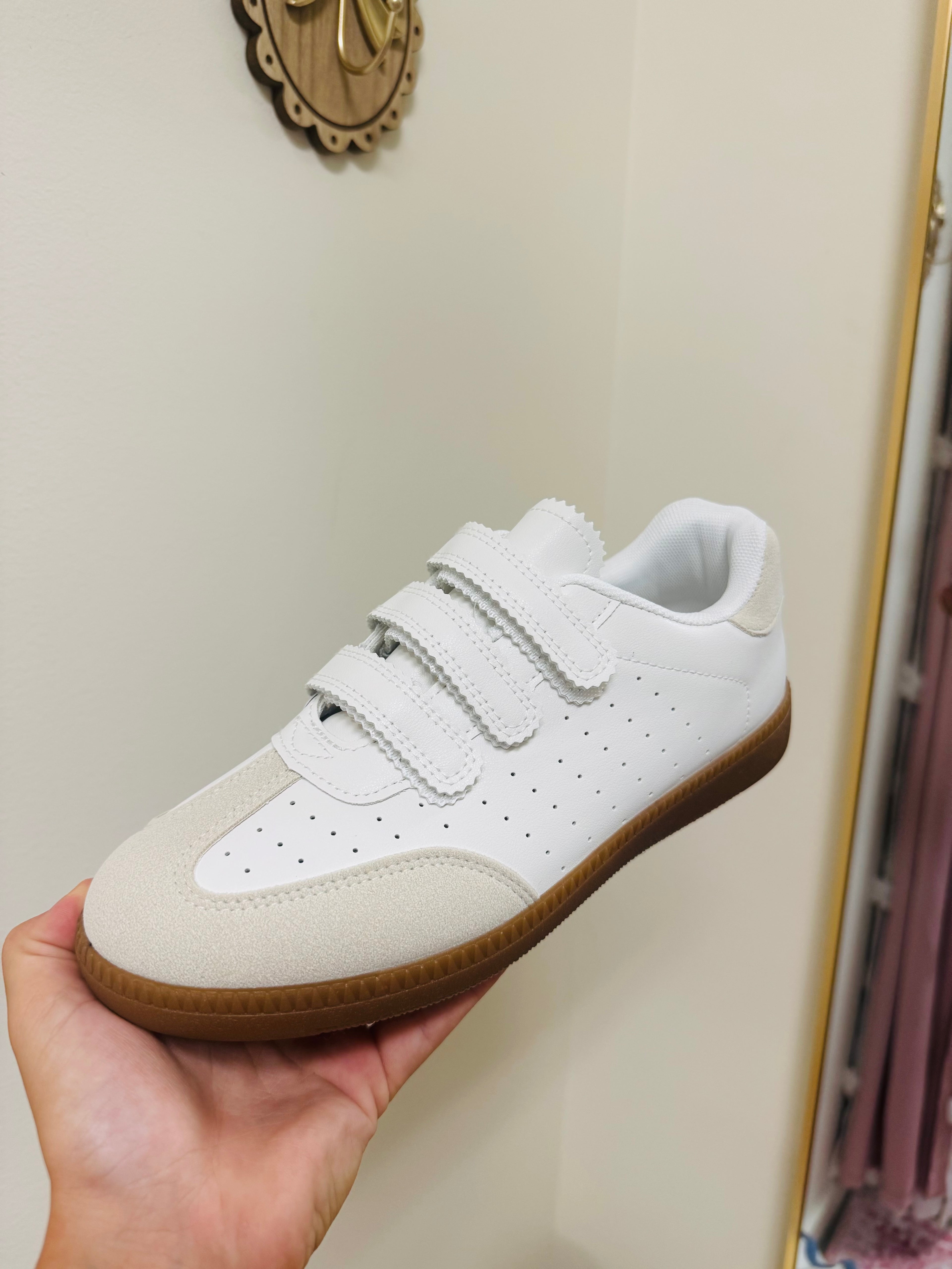White Velcro Sneaker