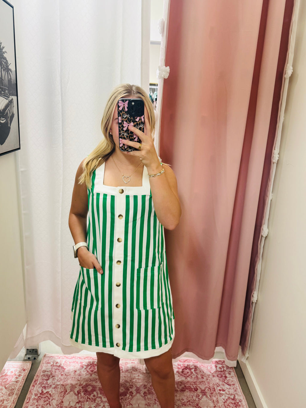 Kelly Green Sailor Stripe Dress