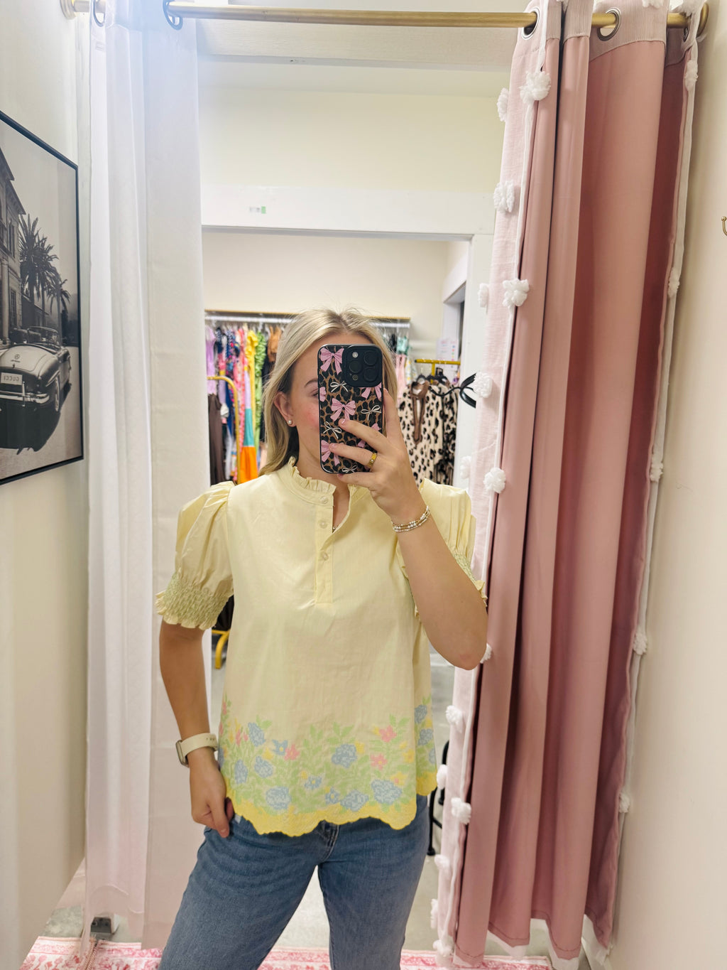 Floral Smocked Spring Blouse