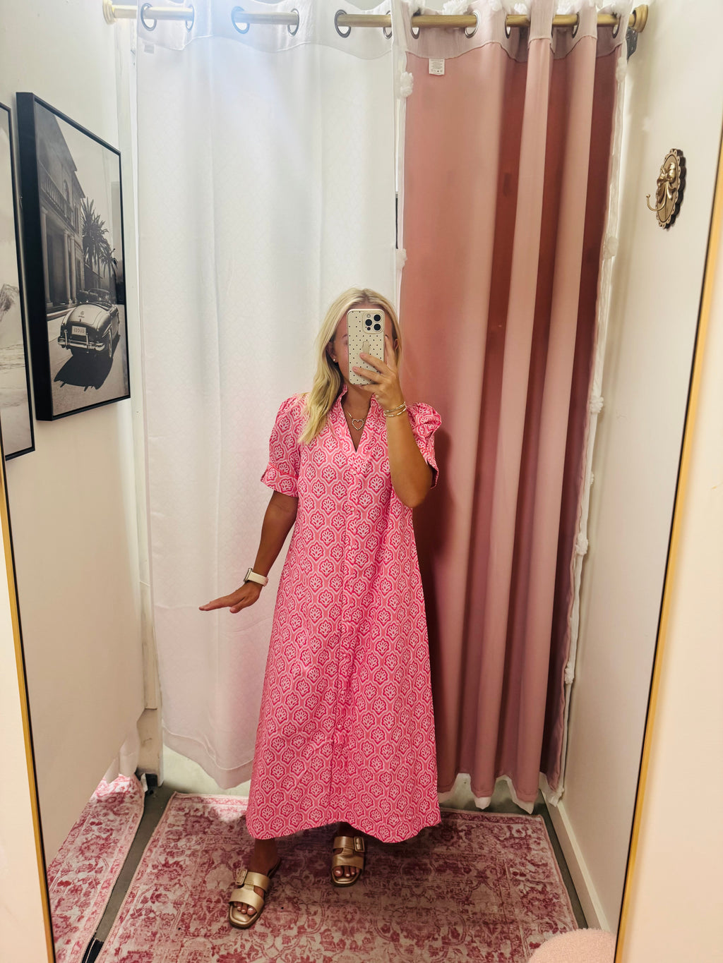 Pink Printed Maxi