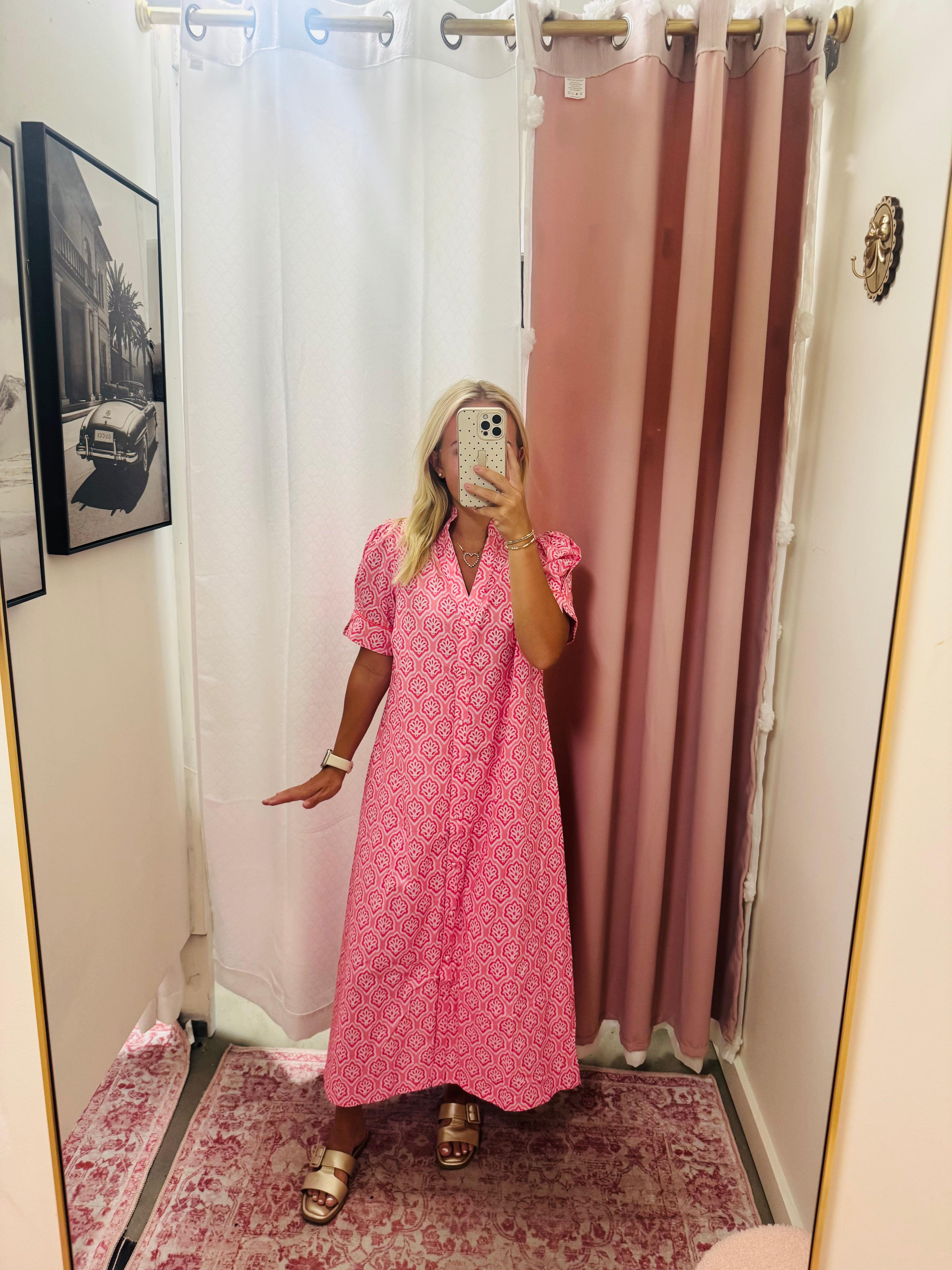 Pink Printed Maxi