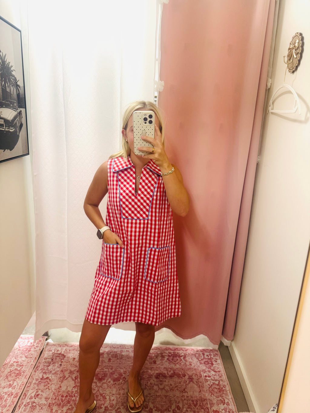 Red Gingham Picnic Dress