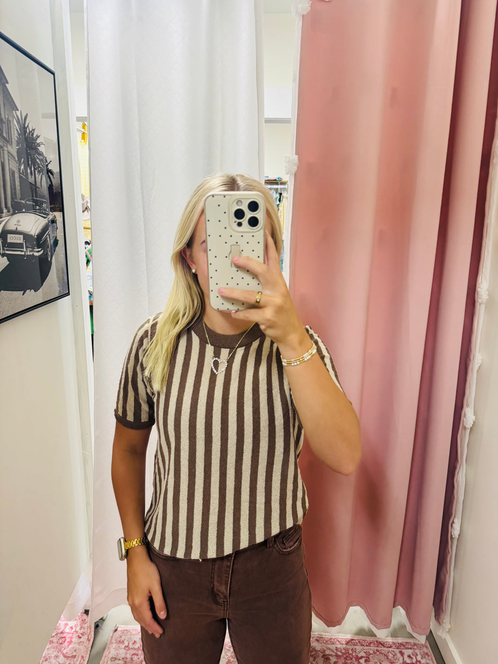Brown Stripe Sweater