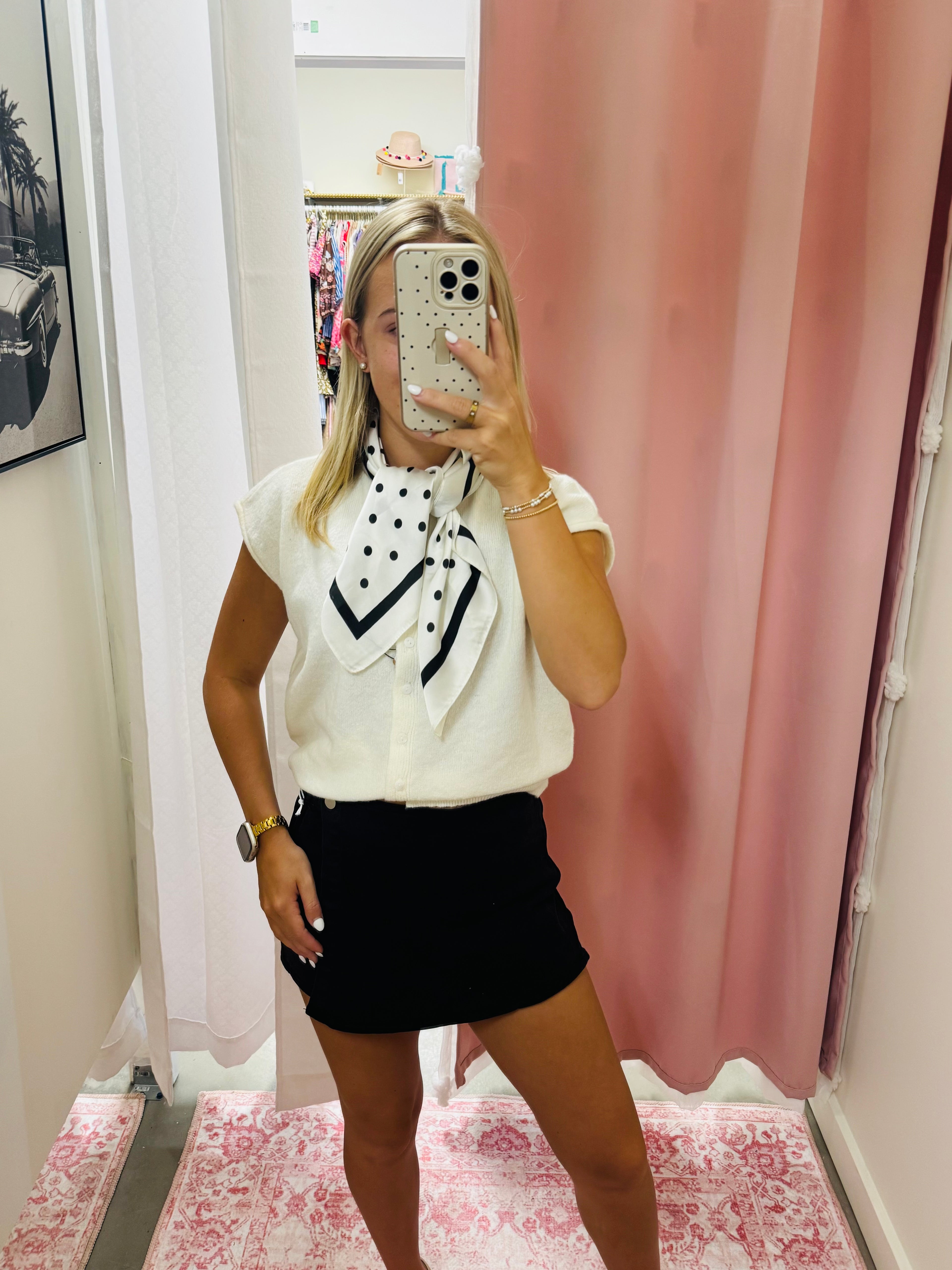 Deep Black Skort