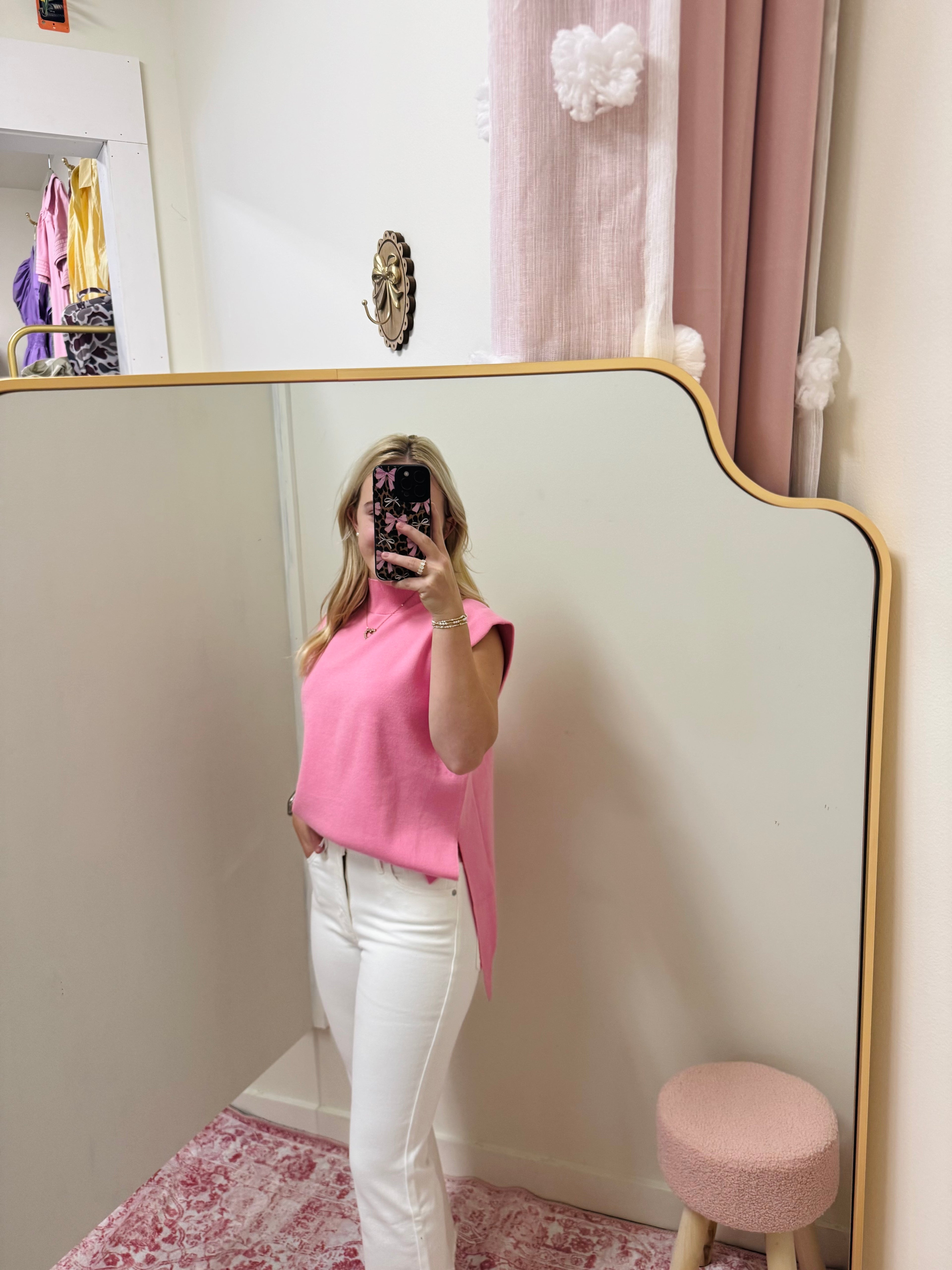 Light Pink Hi-lo Sweater